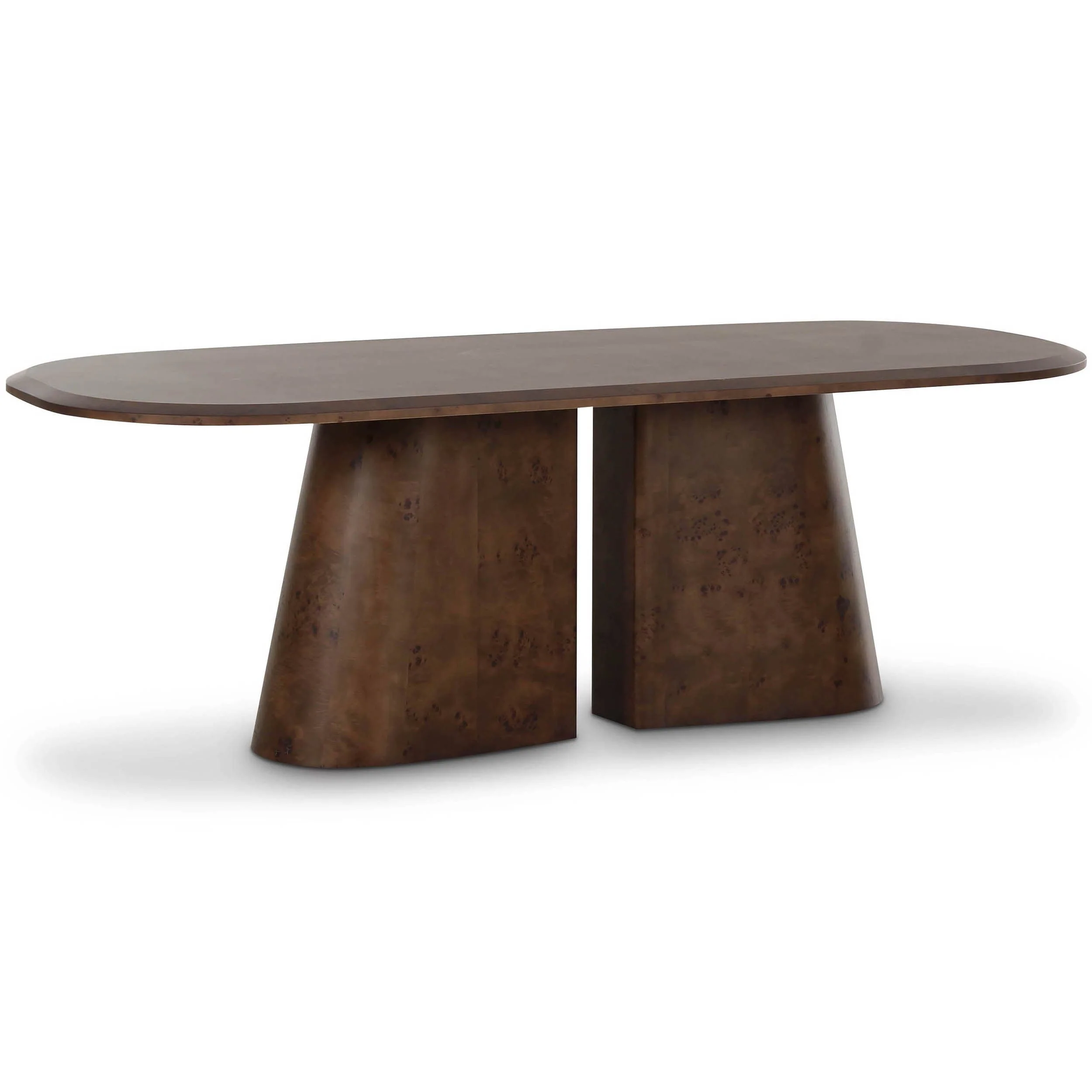 Gladyss Oval Dining Table, Brown