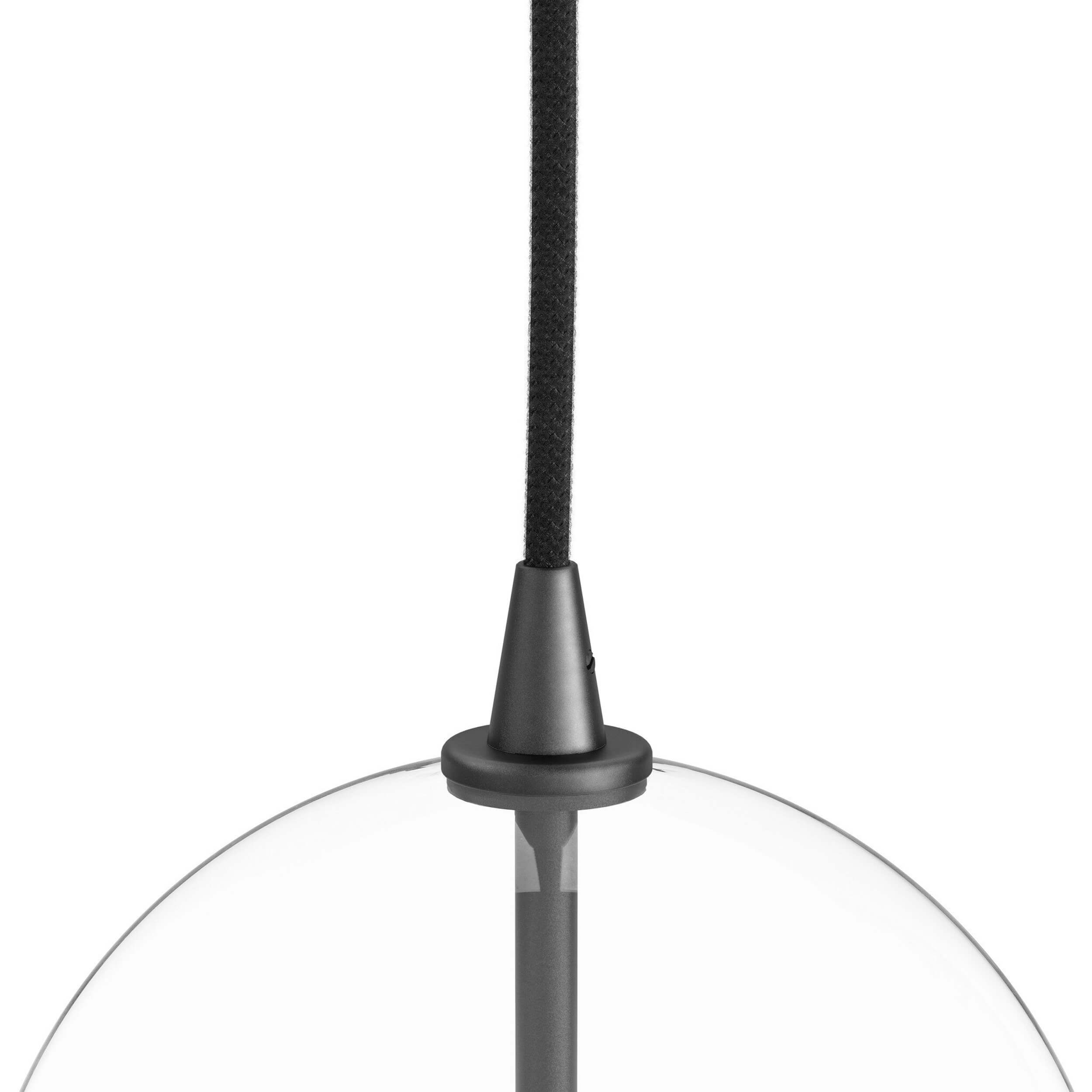 Glass Globe 11.75" Pendant, Black Gunmetal by Four Hands - Image 3