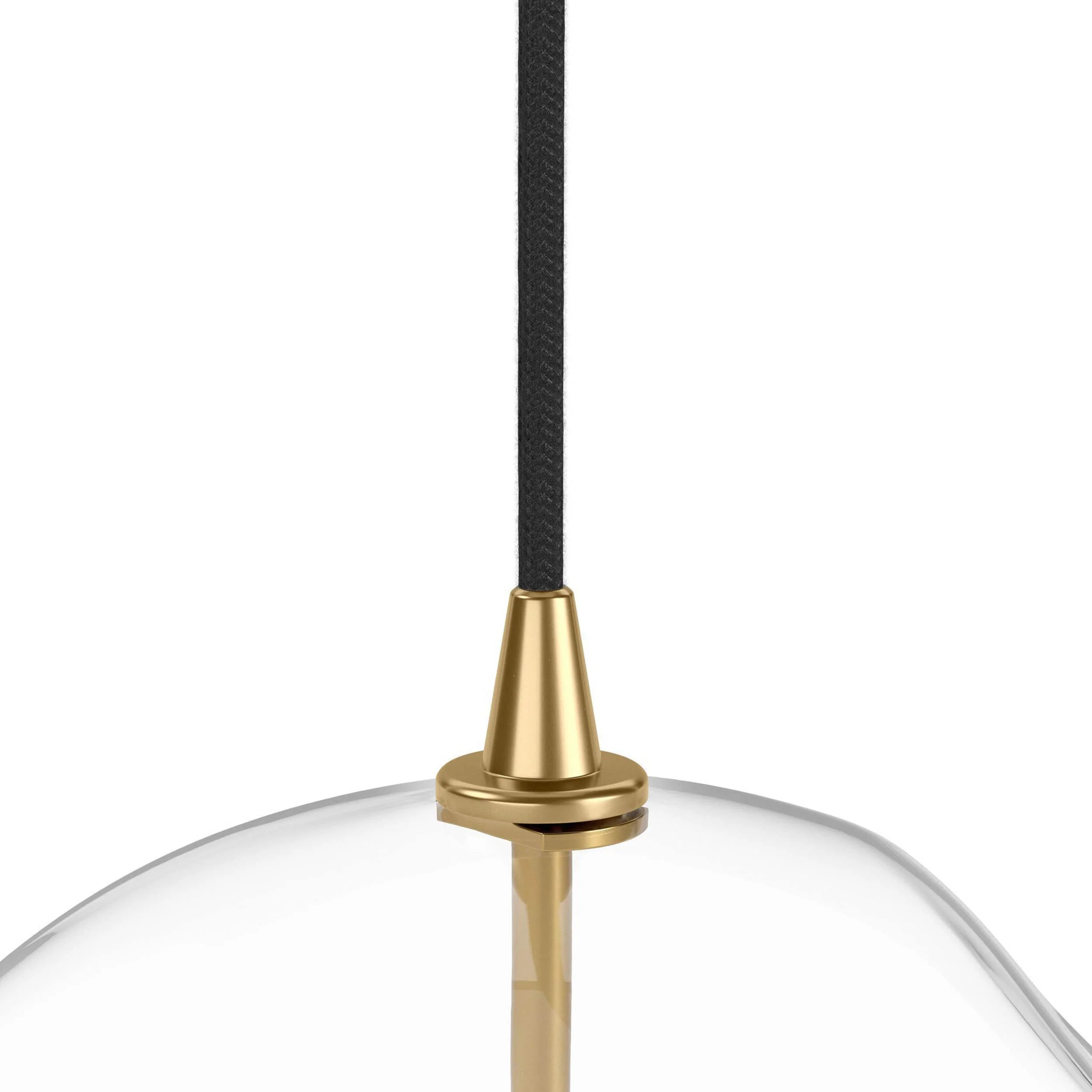 Glass Globe Pendant, Burnished Brass/Organic Glass - Image 10