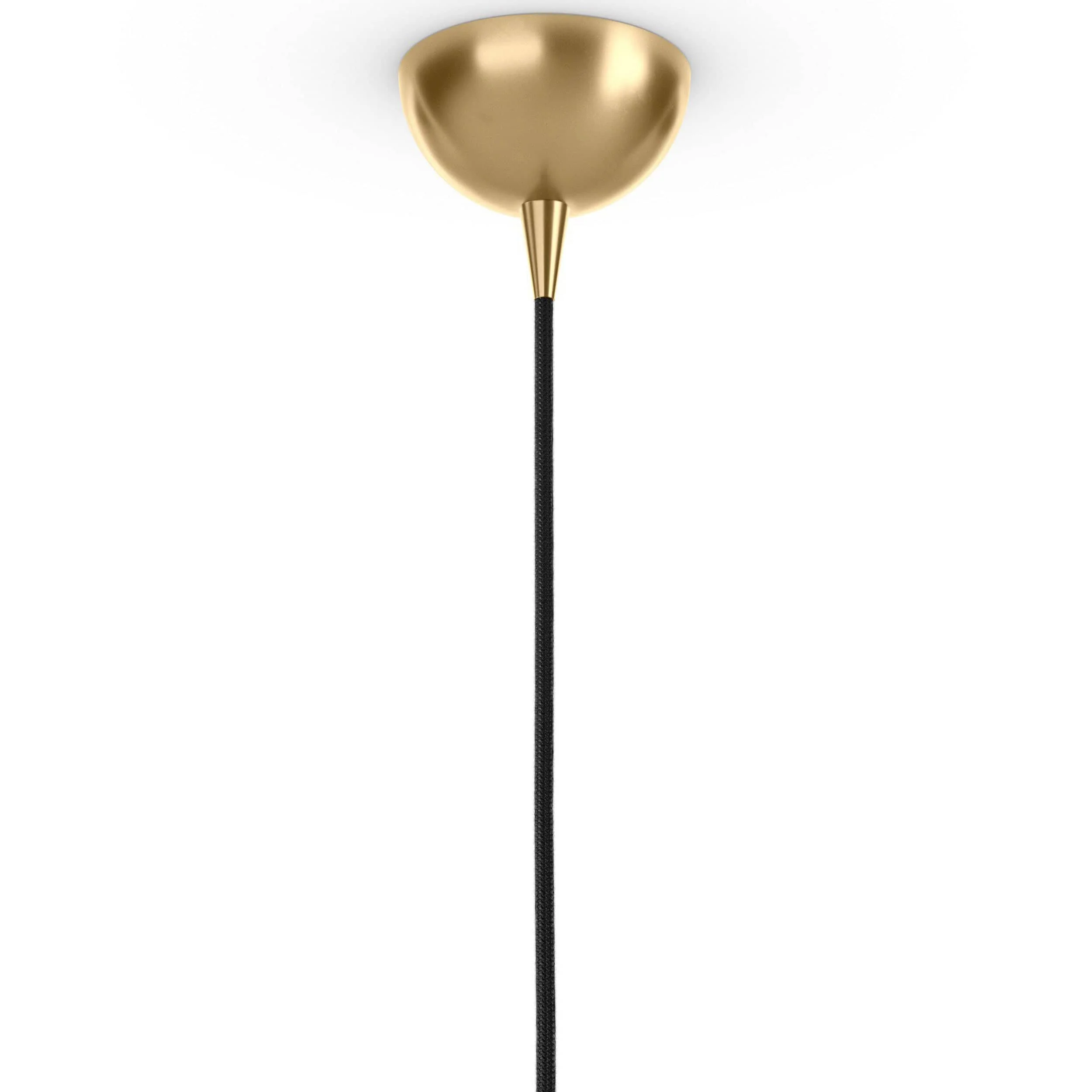Glass Globe Pendant, Burnished Brass/Organic Glass - Image 5
