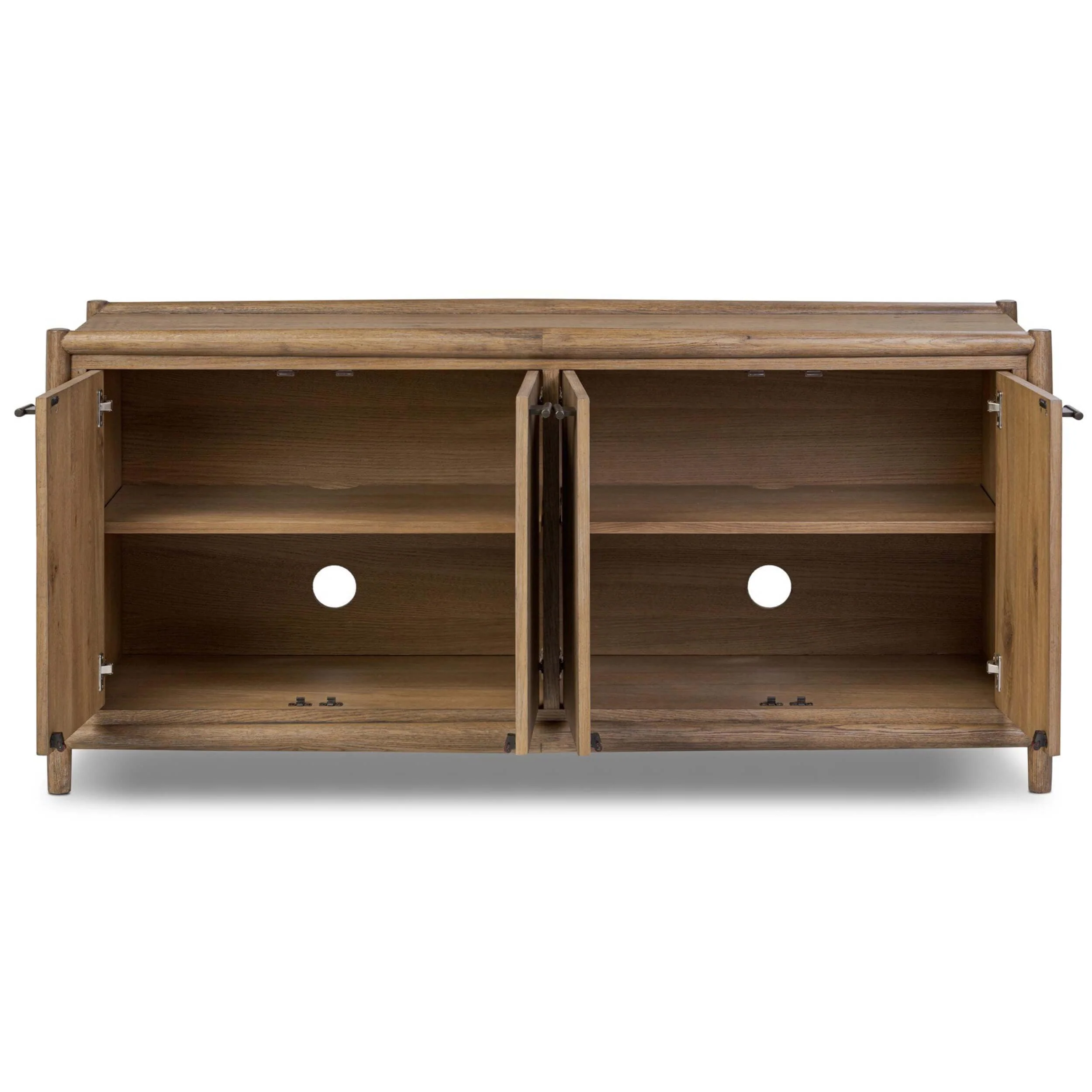 Glenview 4 Door Sideboard, Weathered Oak by Four Hands - Image 7