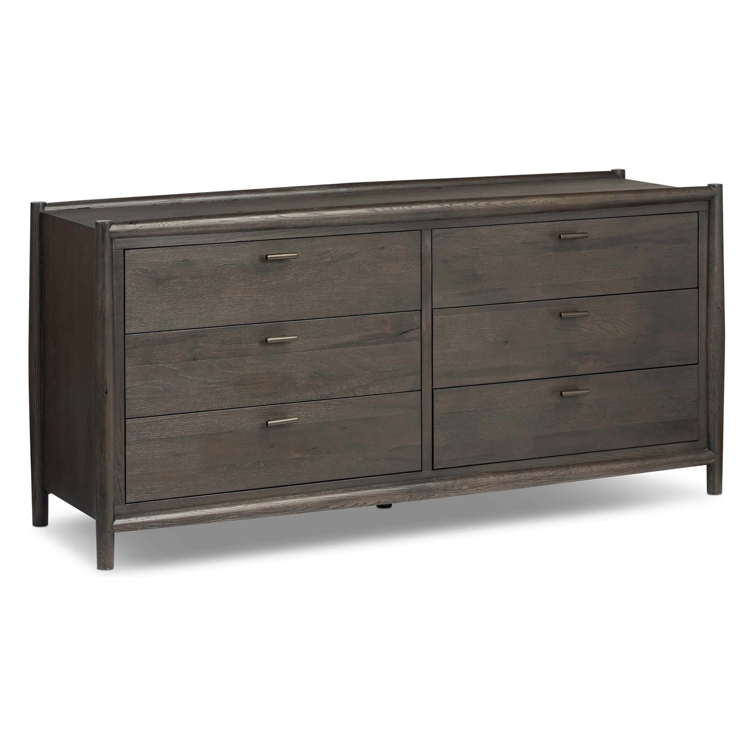 Glenview 6 Drawer Dresser, Cracked Smoked Black by Four Hands