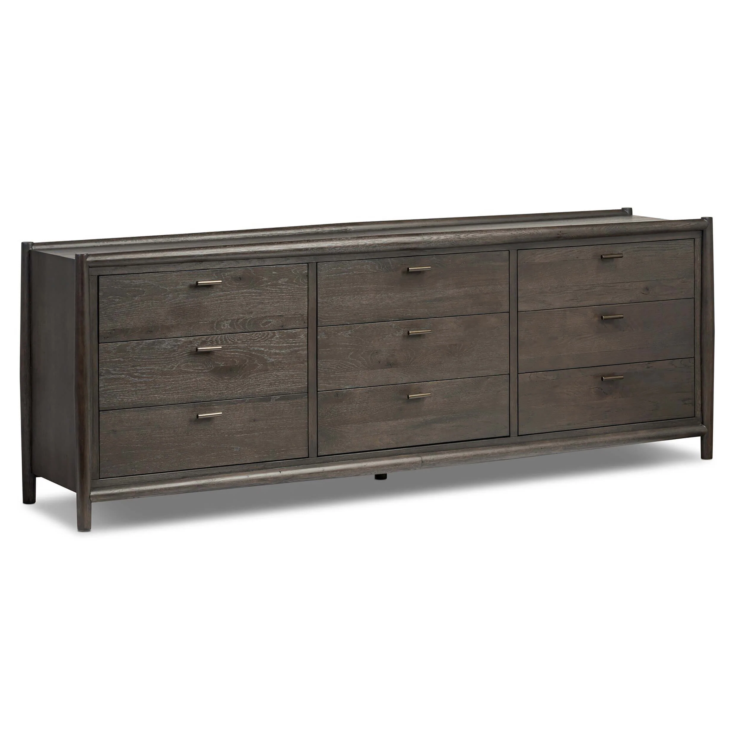 Glenview 9 Drawer Dresser, Cracked Smoked Black by Four Hands