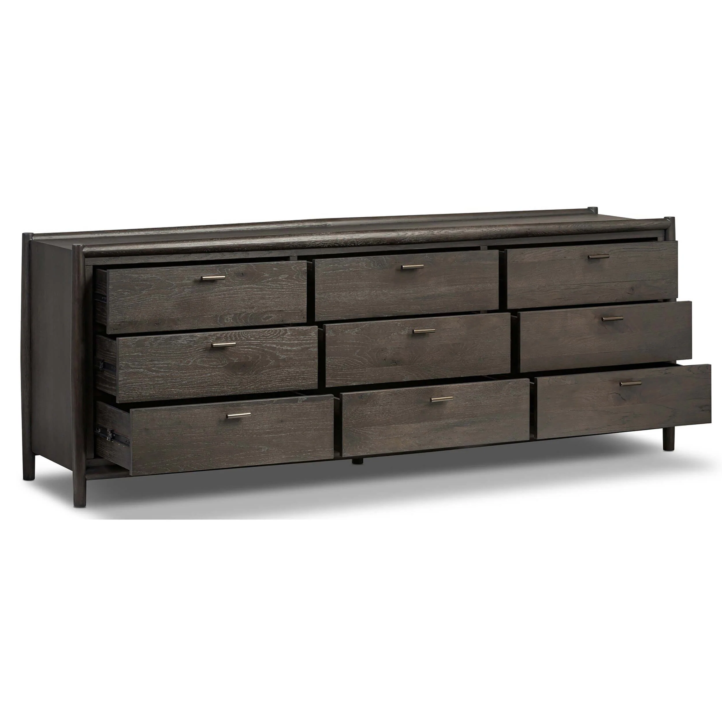 Glenview 9 Drawer Dresser, Cracked Smoked Black by Four Hands - Image 4