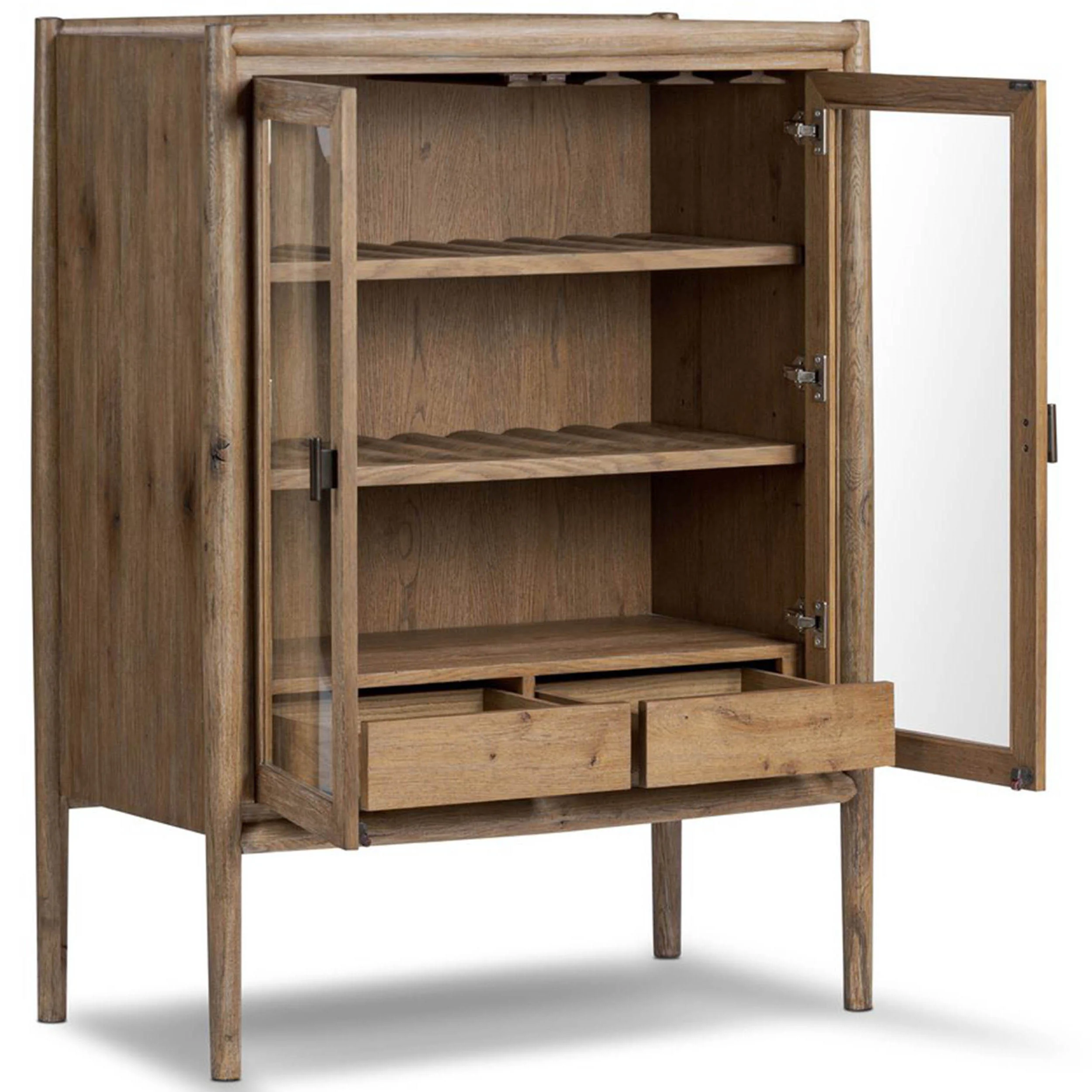 Glenview Bar Cabinet, Weathered Oak by Four Hands - Image 4