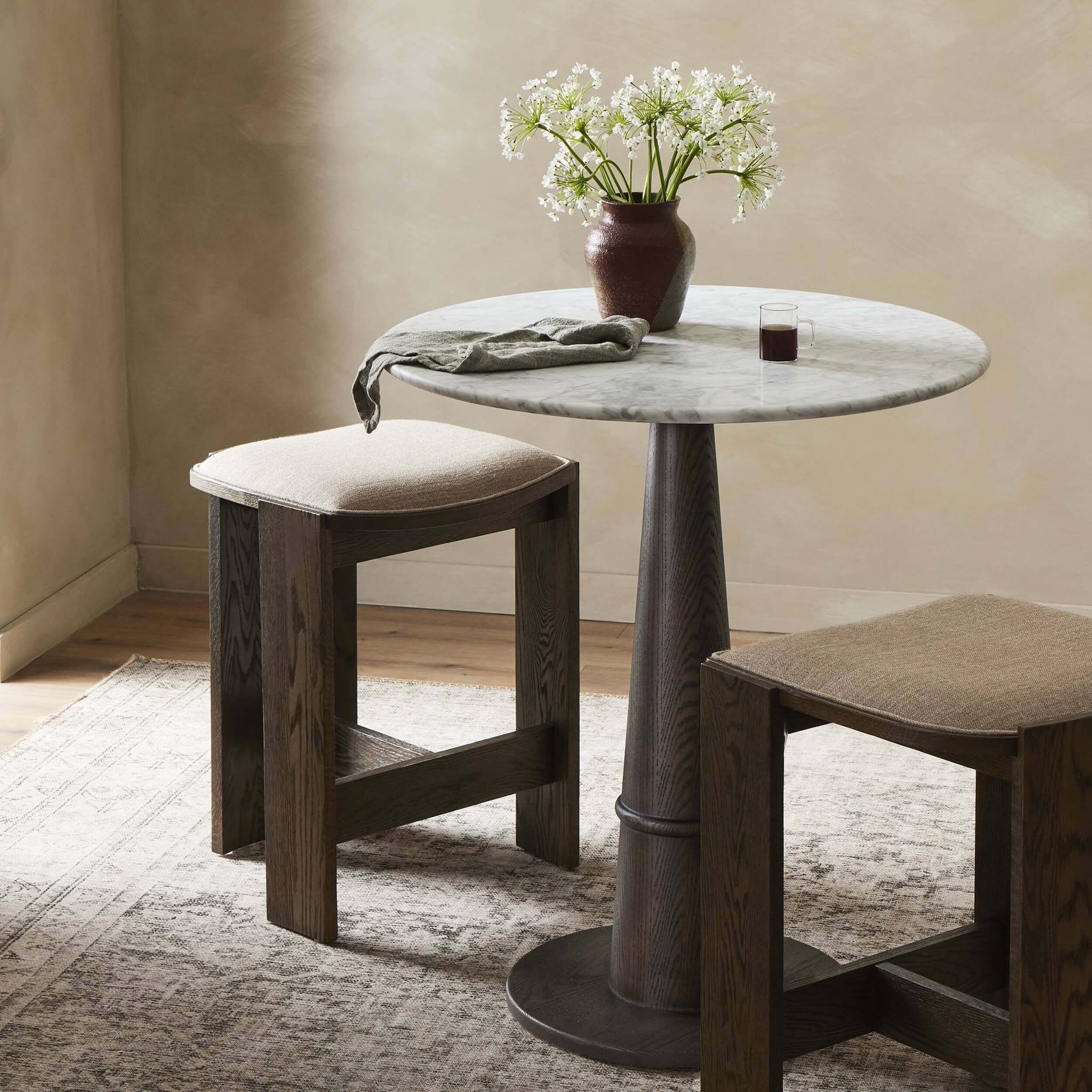 Goetz Bar Table, White Marble by Four Hands - Image 5