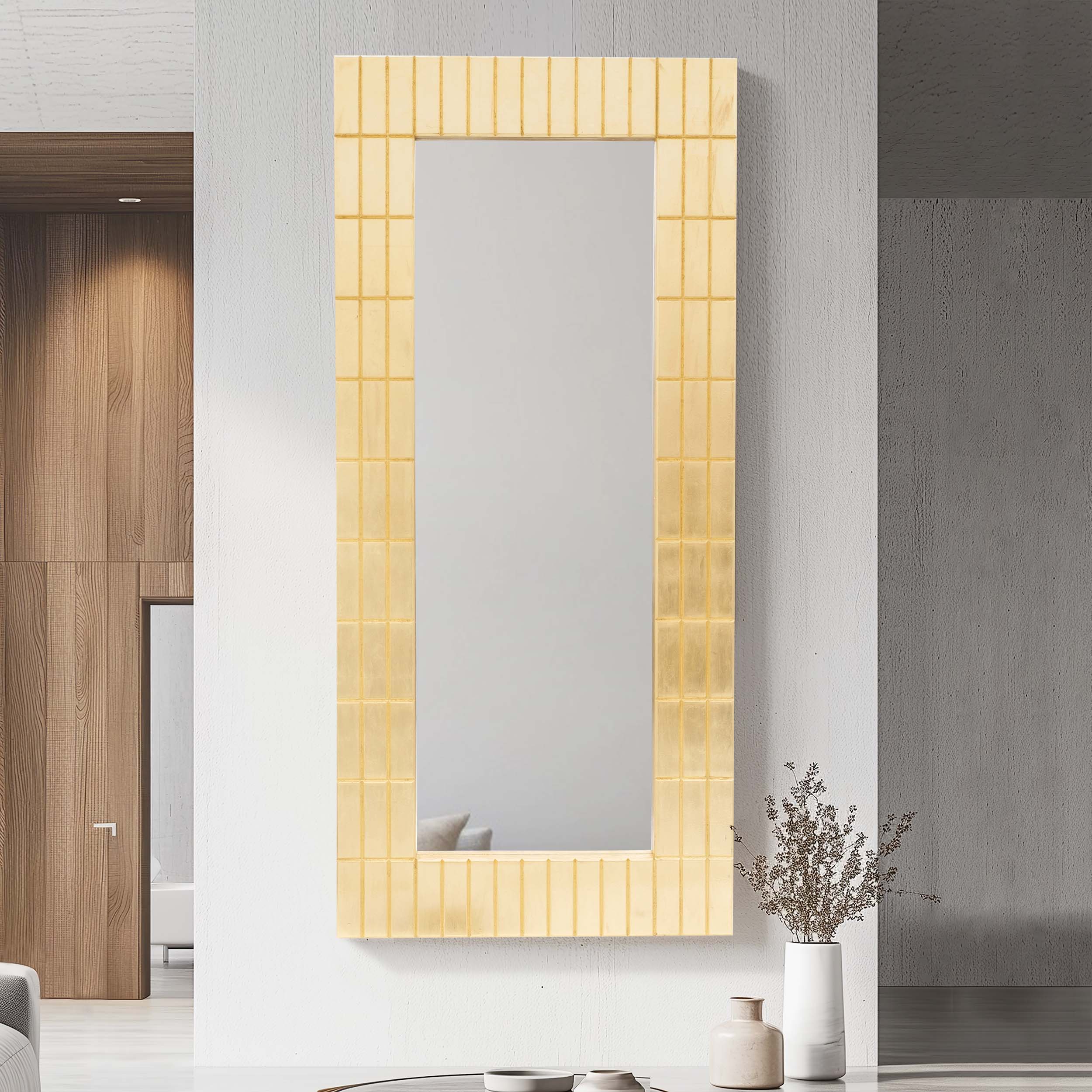 Gold Bars Rectangular Mirror, Gold - Image 5