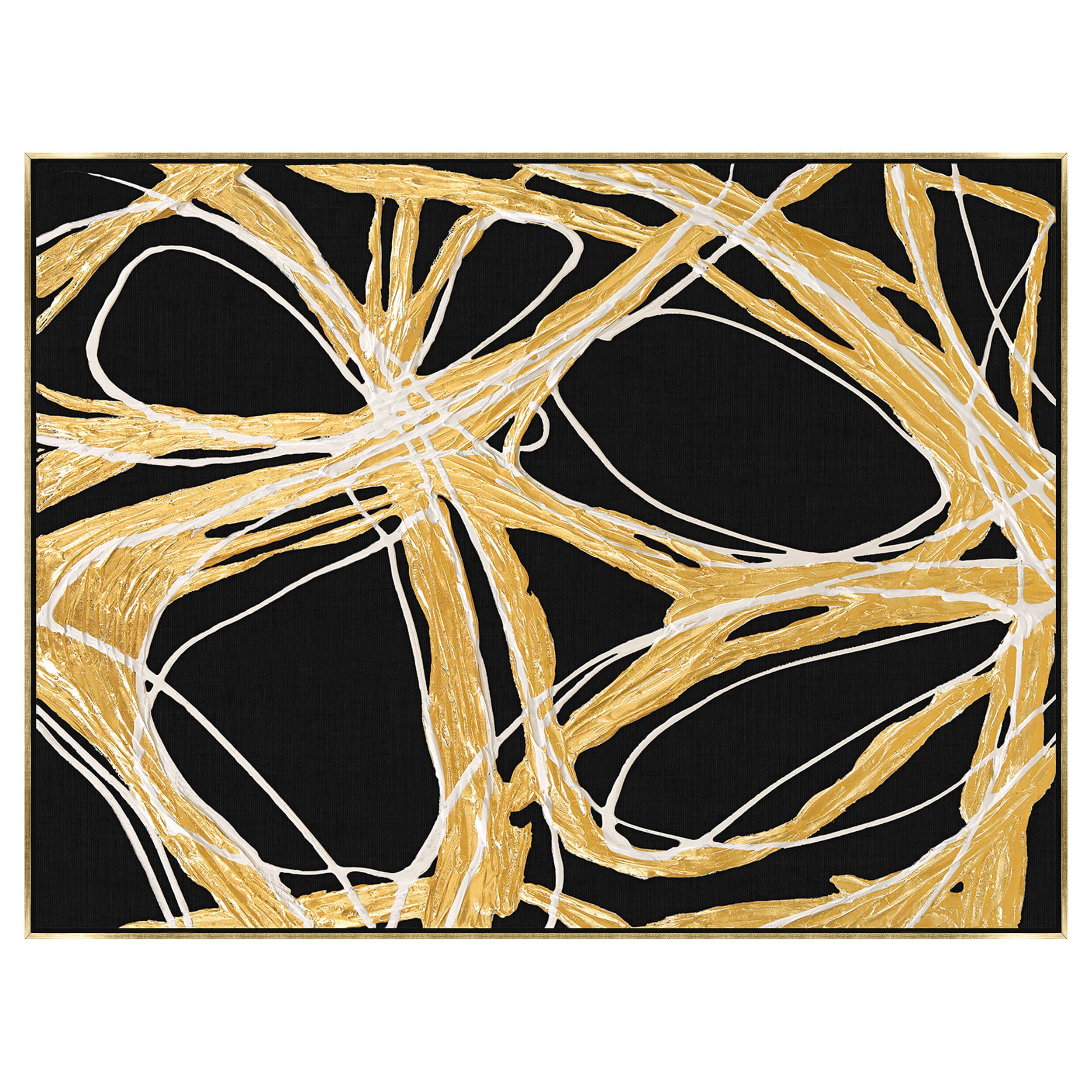 Gold Waves II Framed