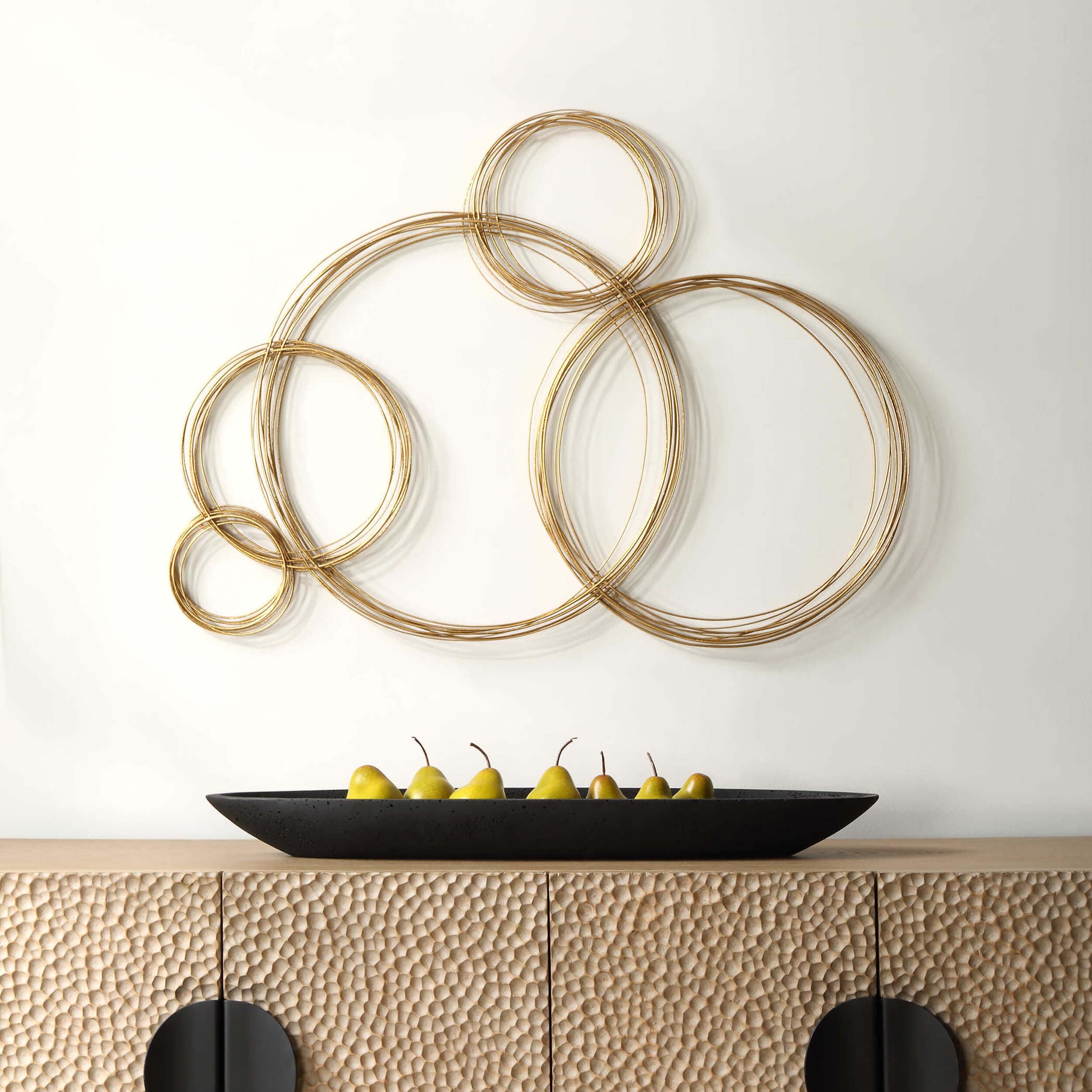 Golden Bubbles Metal Wall Decor - Image 3