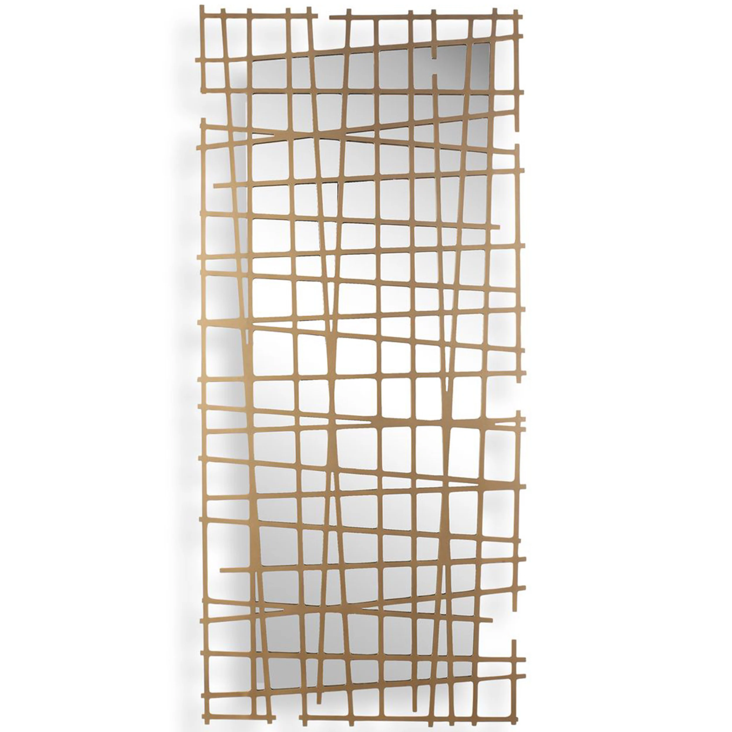 Golden Intersection Metal Wall Decor, Antique Gold