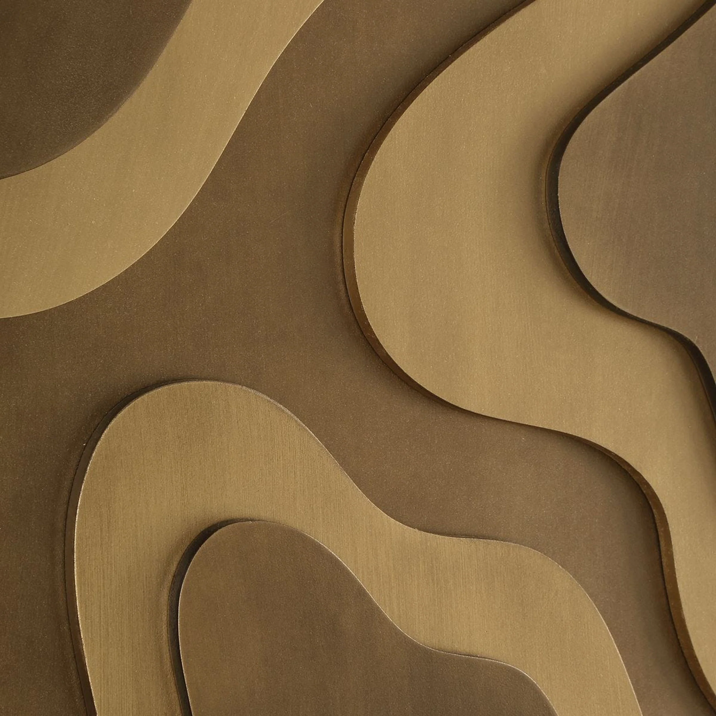 Golden Terrain Wood Wall Decor, Gold, Set of 2 - Image 3