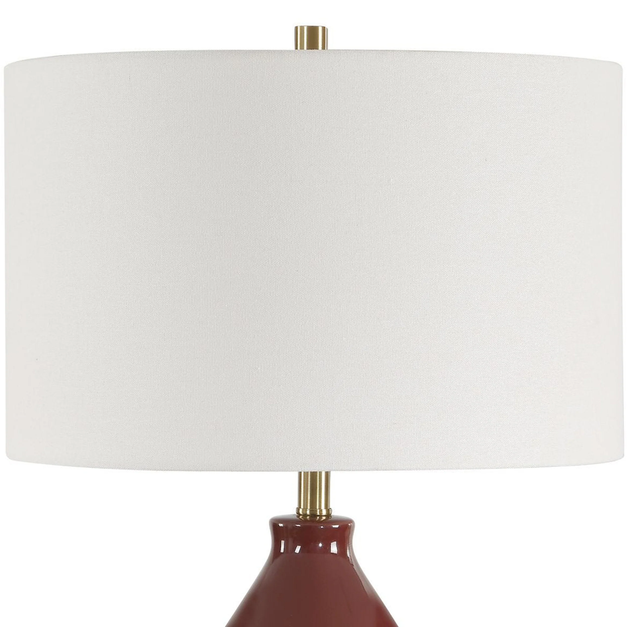 Gourd Table Lamp, Burgundy - Image 3