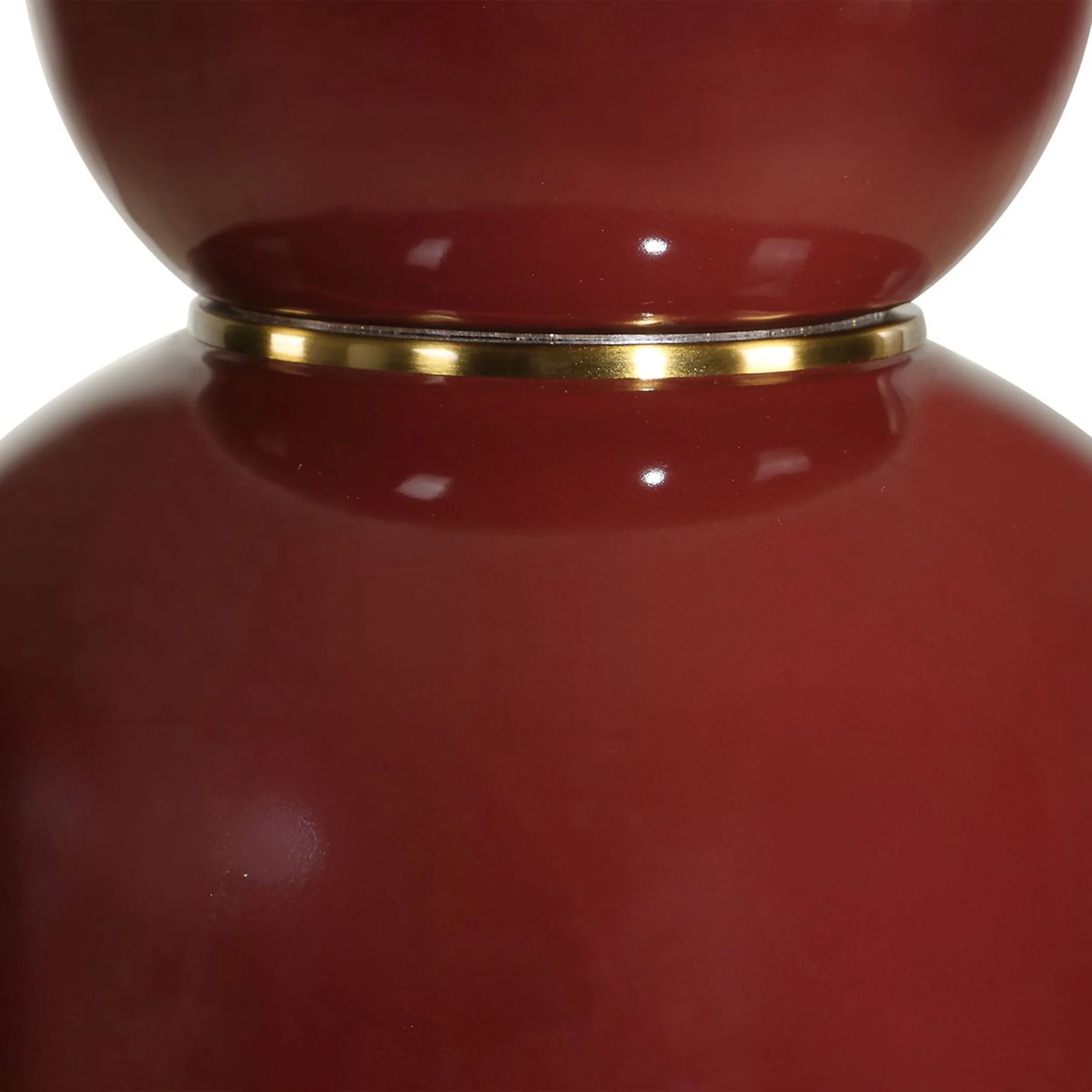 Gourd Table Lamp, Burgundy - Image 4