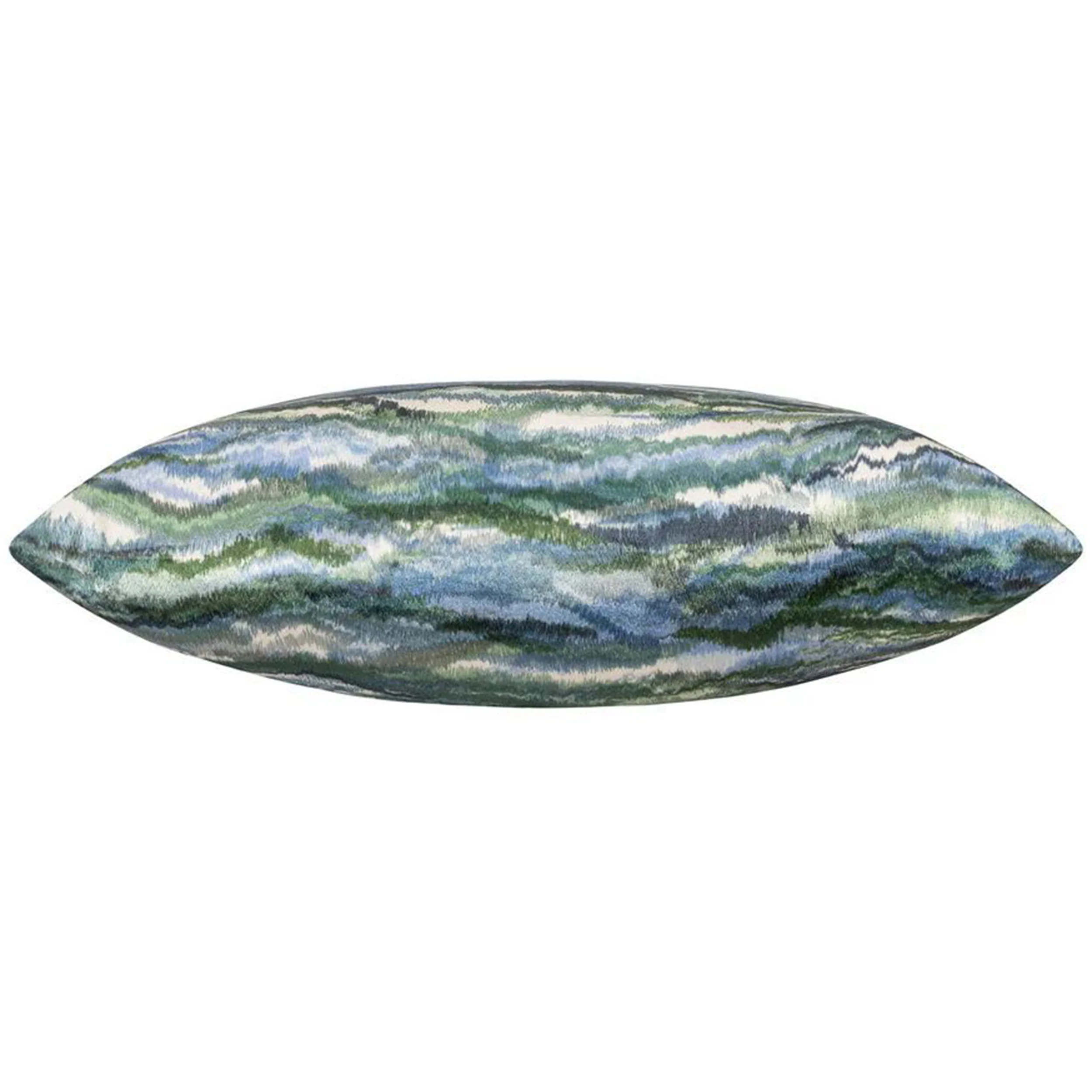 Ocean Wave Pillow, Blue/Green - Image 2