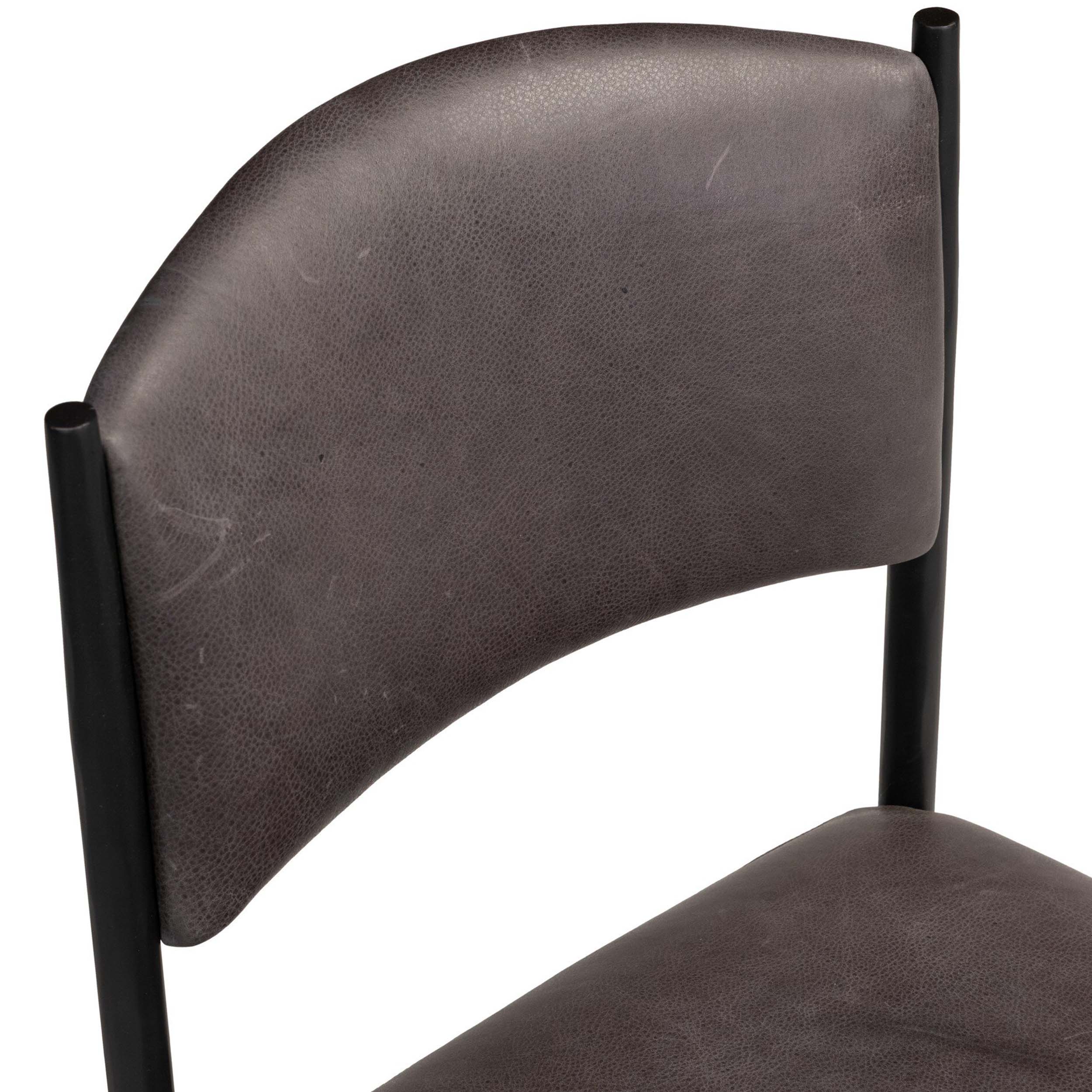 Bellaire Leather Dining Chair, Palermo Black, Set of 2 by Four Hands - Image 5