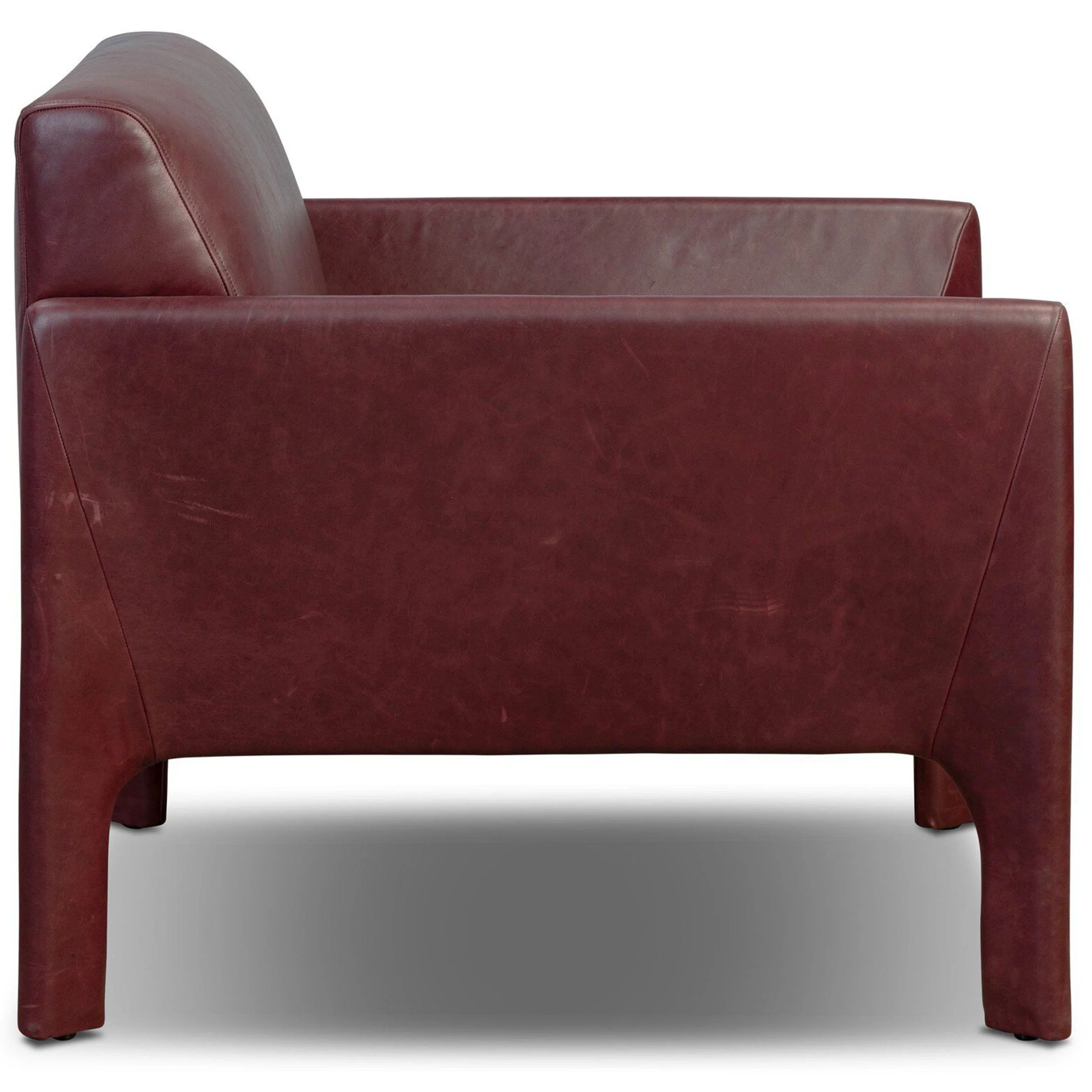 Graford Leather Chair, Dulane Burgundy by Four Hands - Image 3
