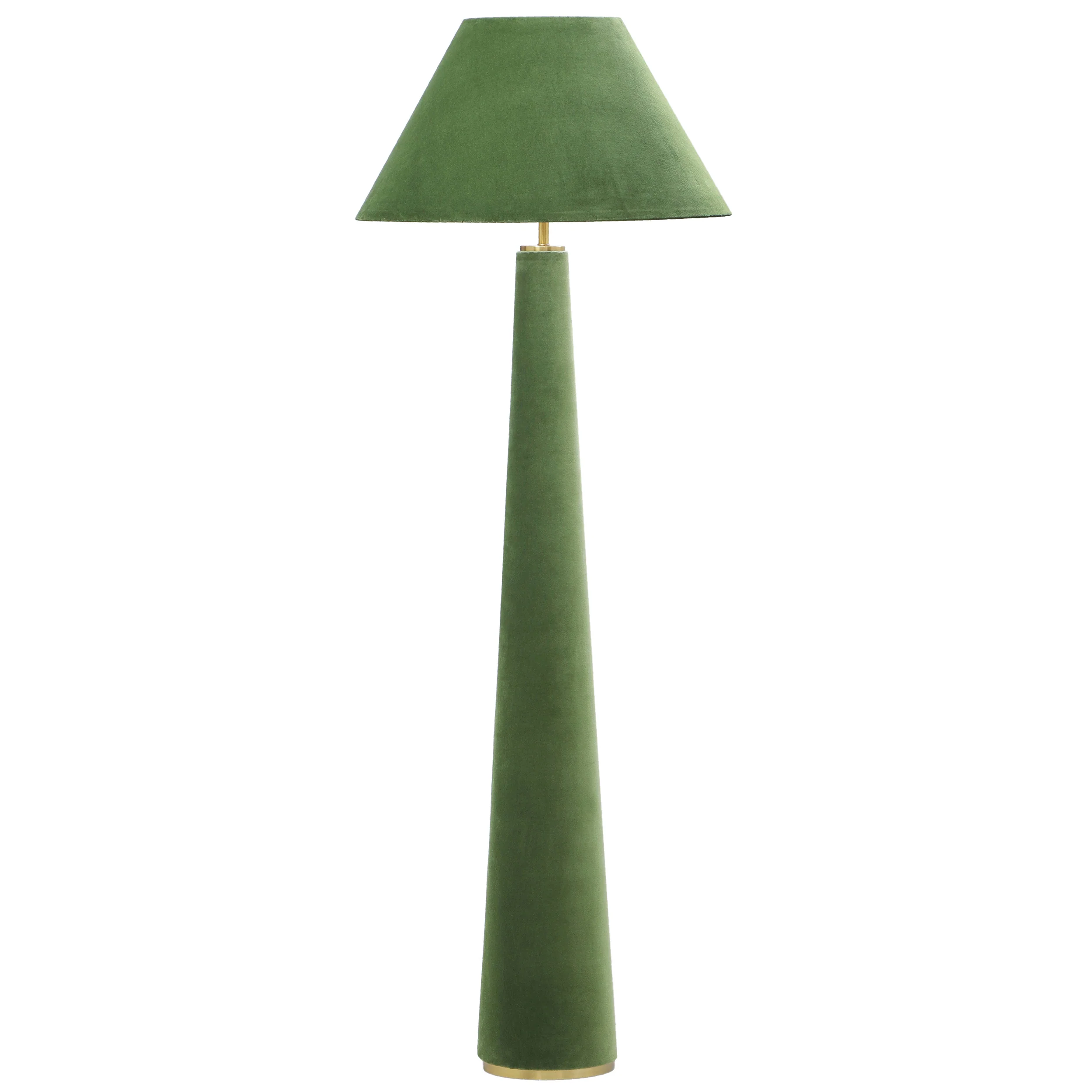 Graham Velvet Floor Lamp, Green