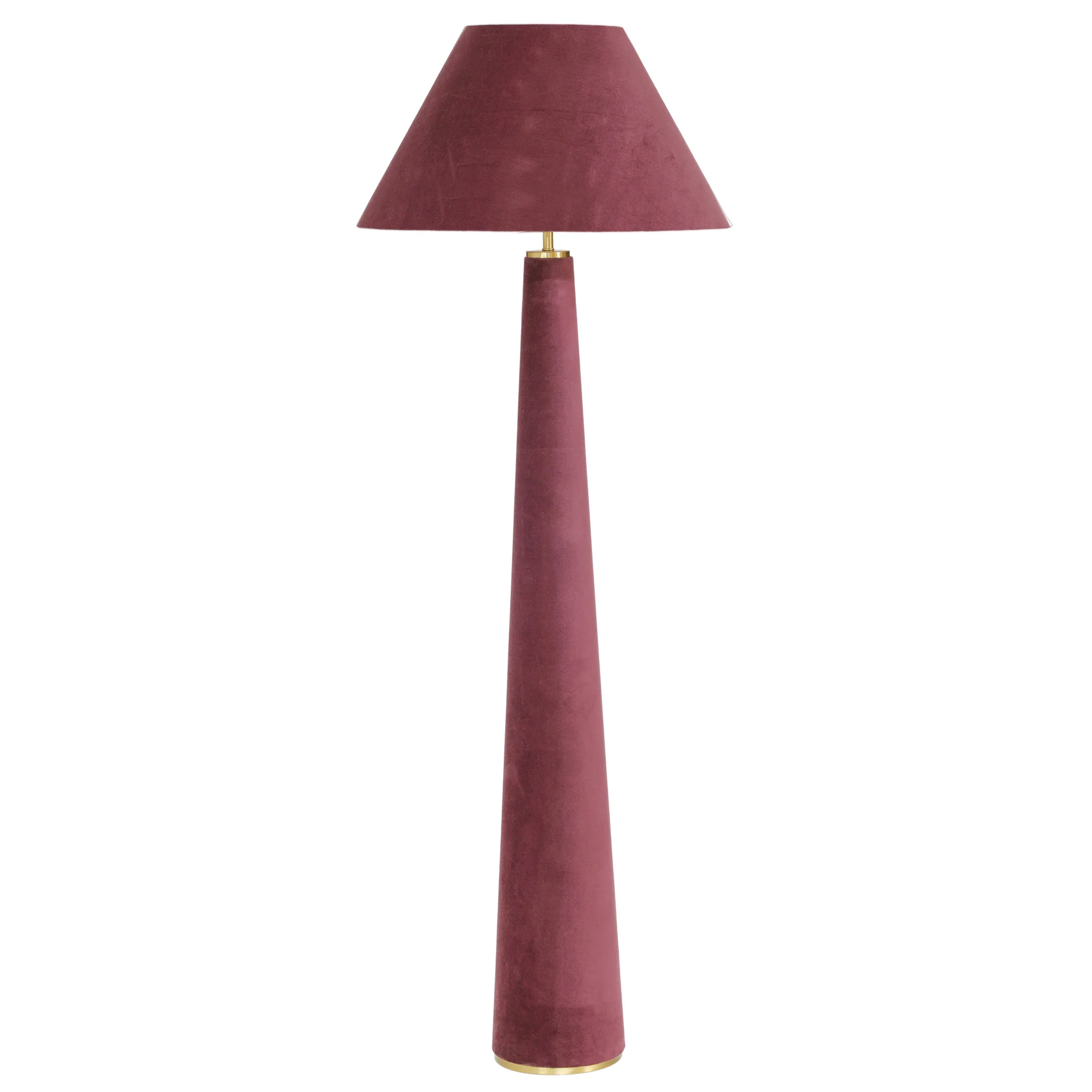Graham Velvet Floor Lamp, Burgundy