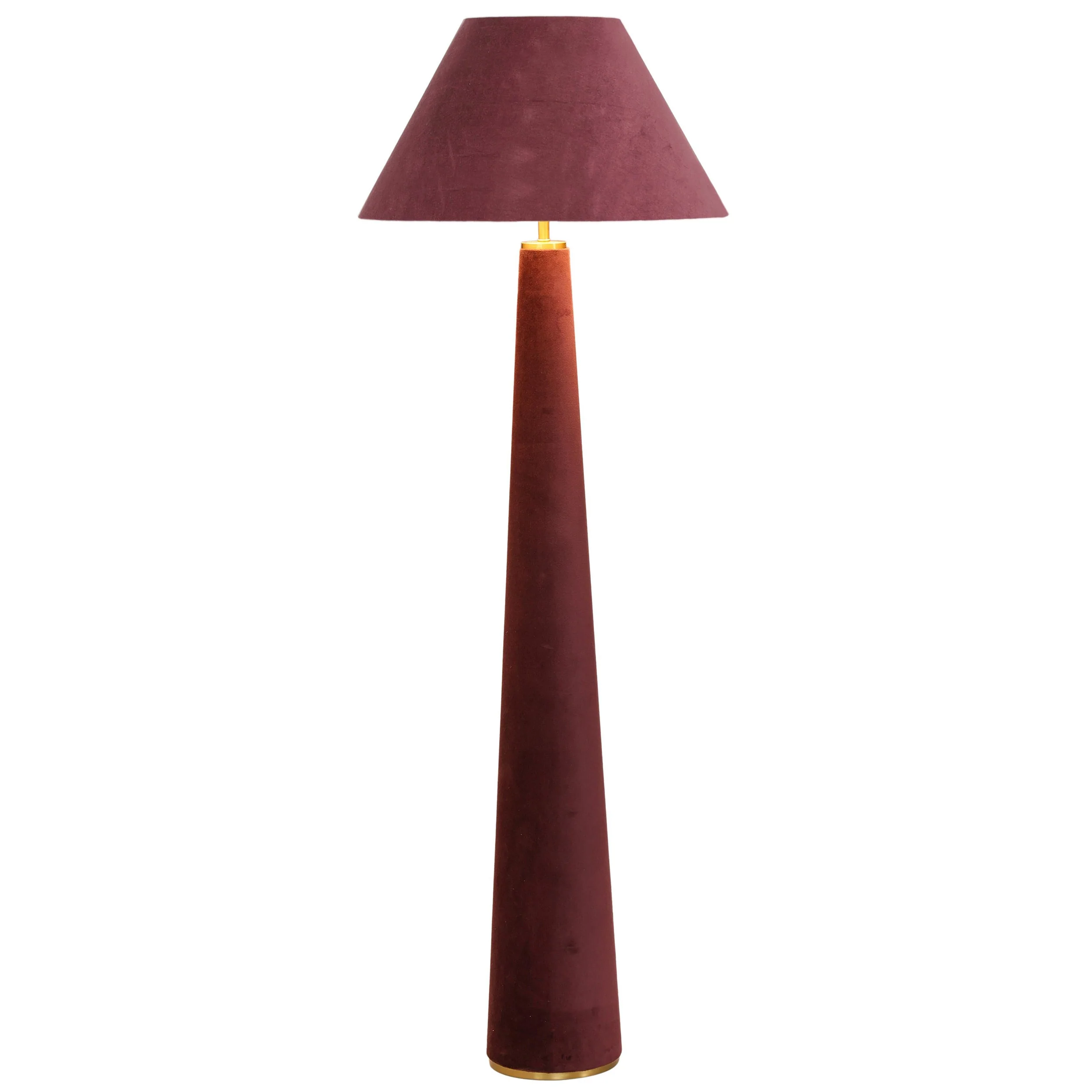 Graham Velvet Floor Lamp, Burgundy - Image 2