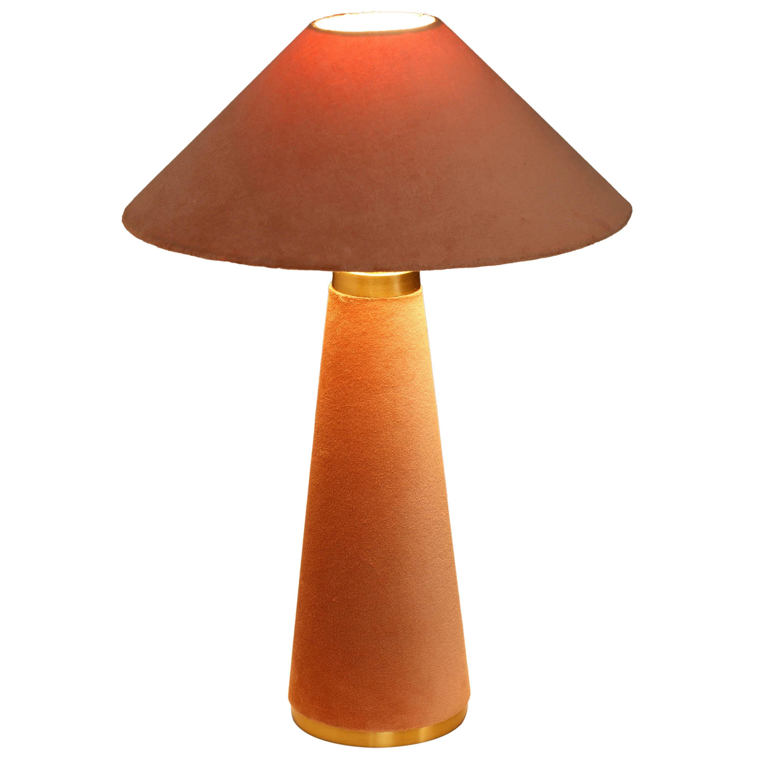 Graham Velvet Table Lamp, Terracotta - Image 2