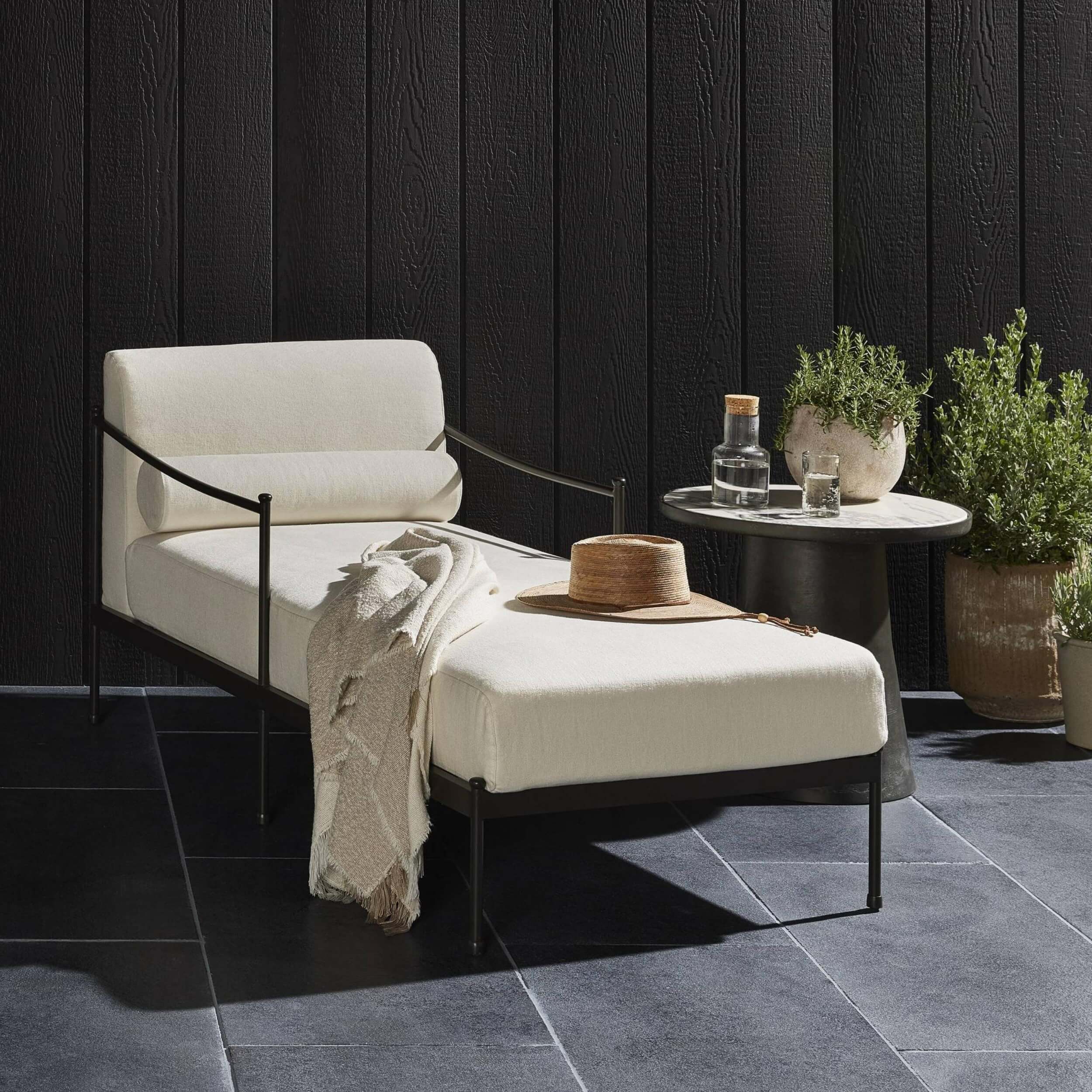 Granger Outdoor Chaise, Bombay Flax by Amber Lewis x Four Hands - Image 5