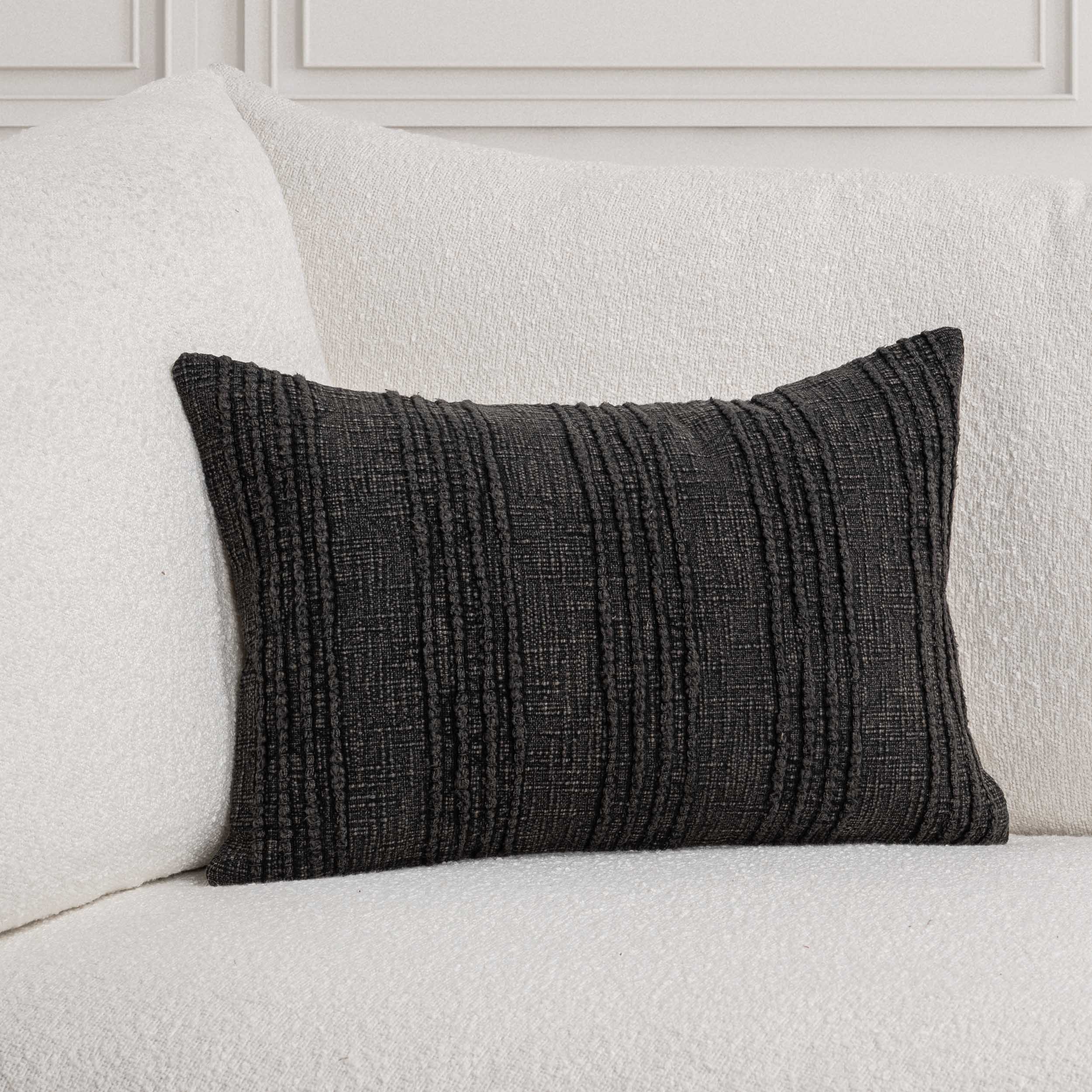 Gratitude Lumbar Pillow, Black - Image 6