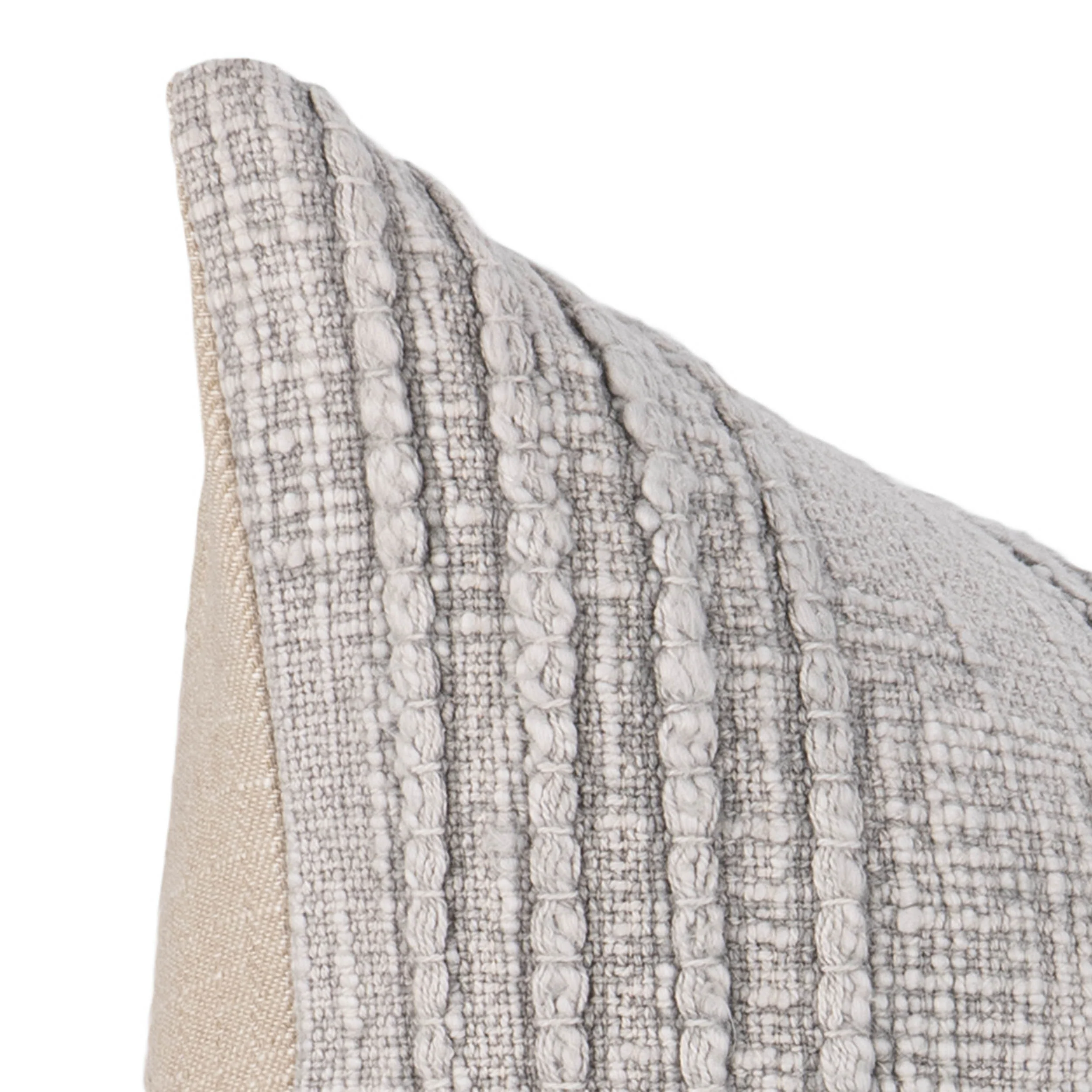 Gratitude Lumbar Pillow, Gray - Image 5