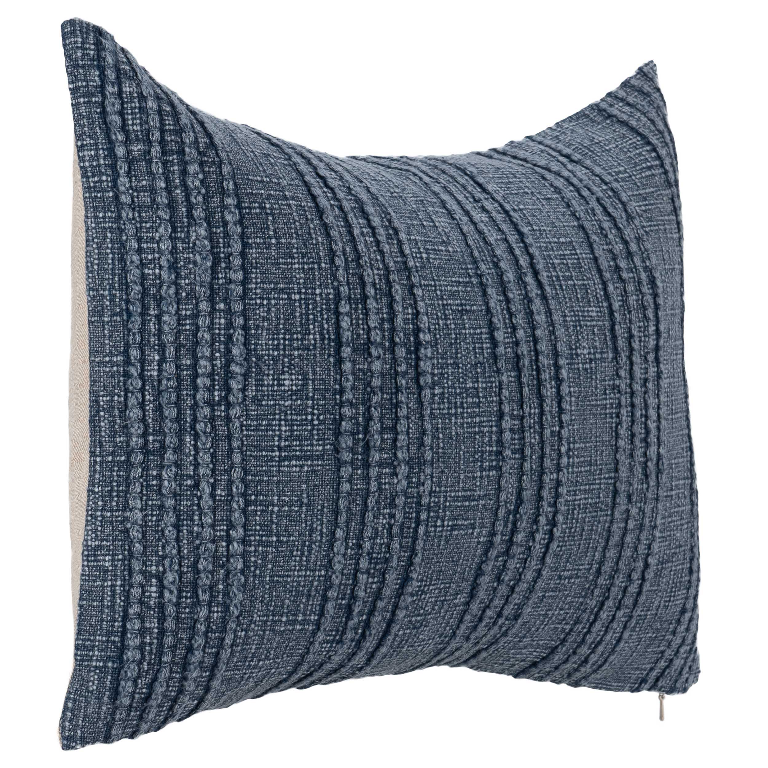 Gratitude Lumbar Pillow, Navy Blue - Image 2