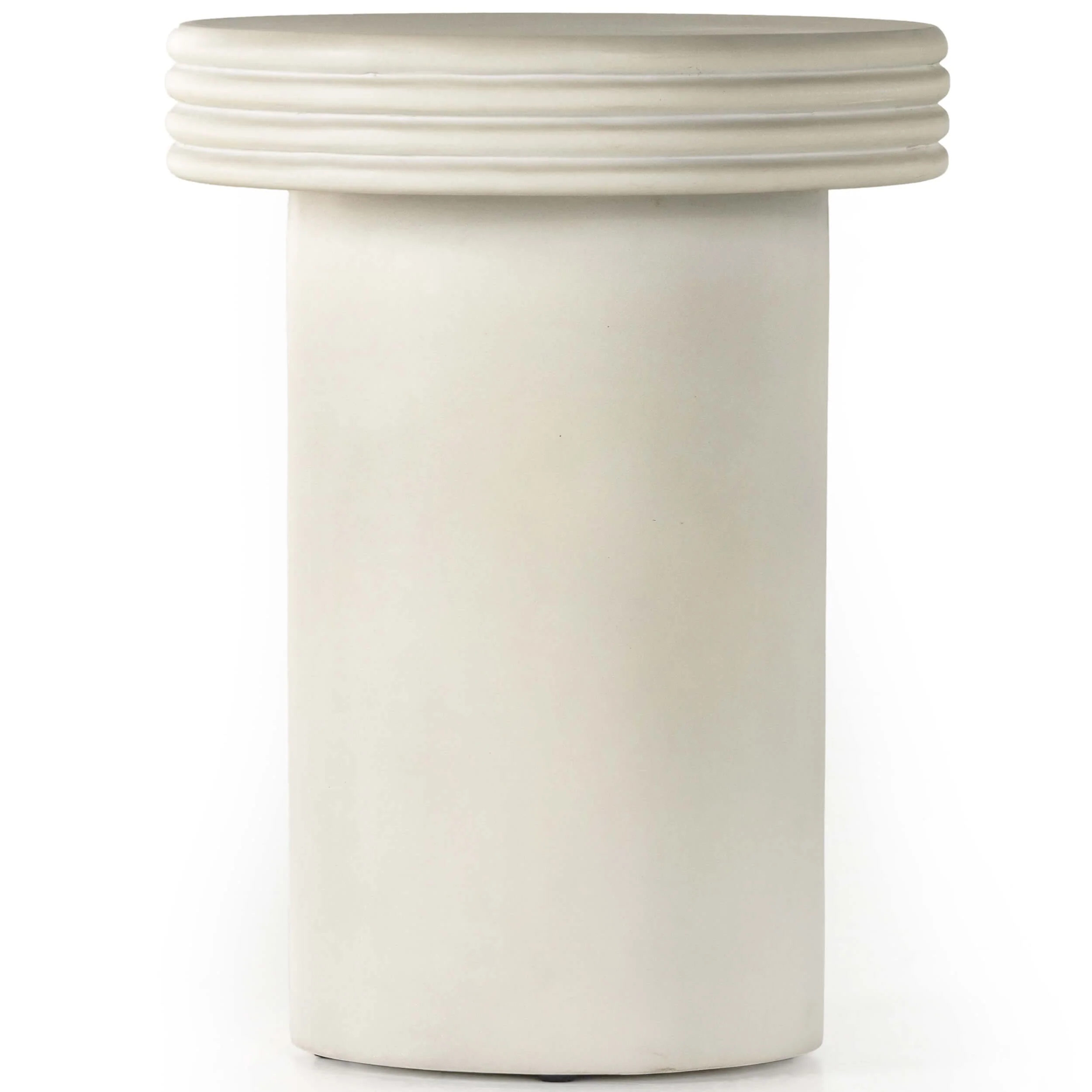 Grecia Outdoor Small End Table, White Concrete by Four Hands - Image 2