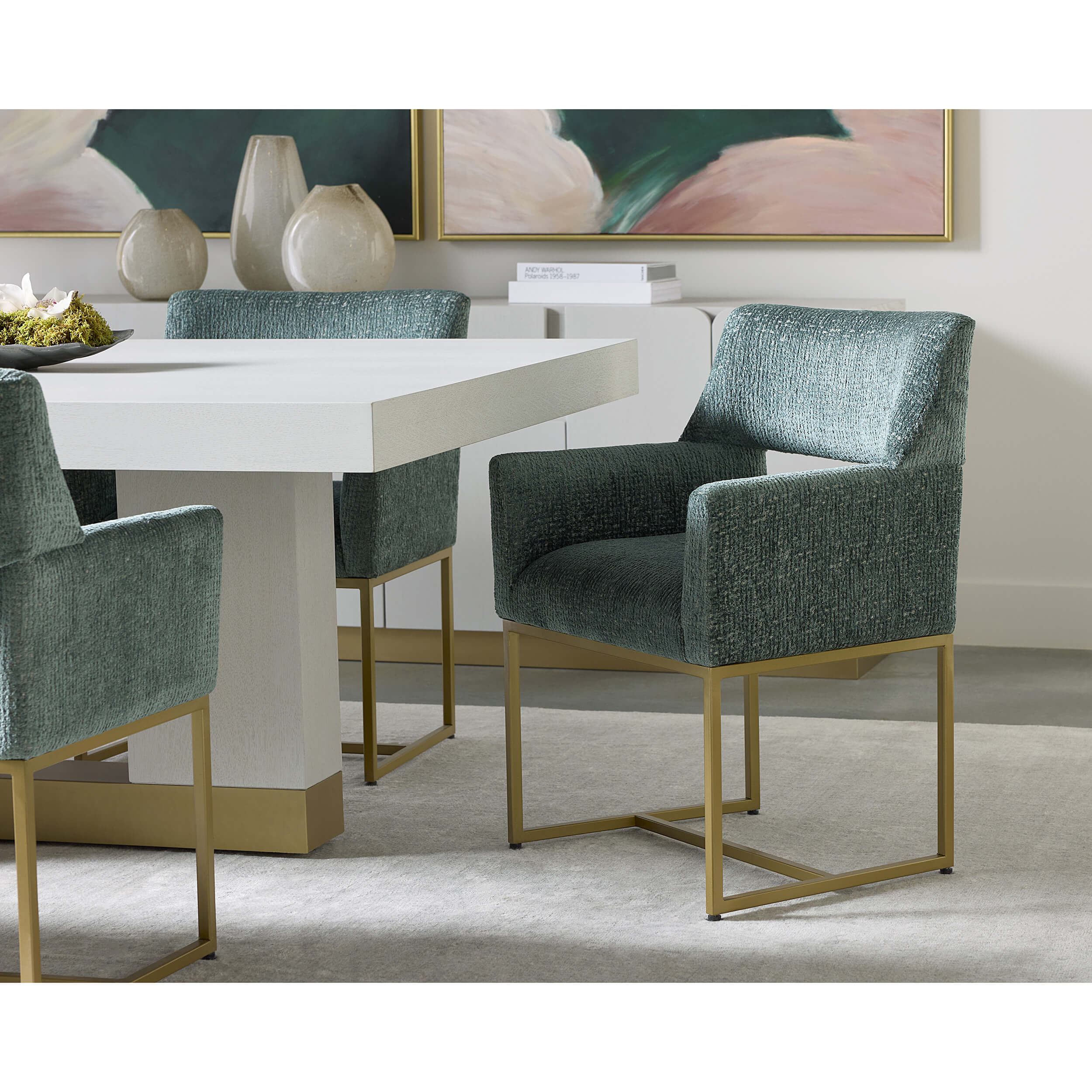 Greco Arm Chair, Aura Teal - Image 8