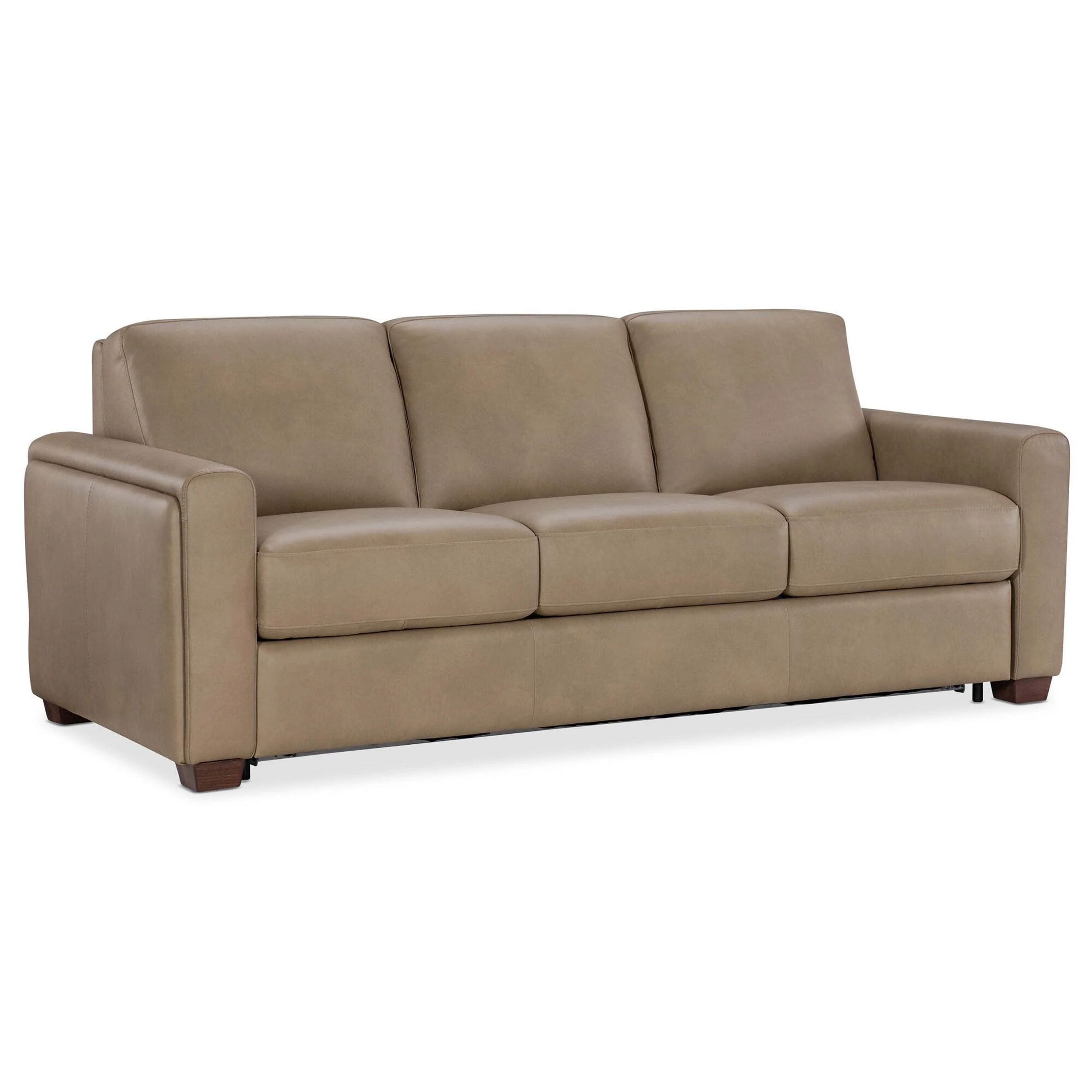 Griffin Queen Sleeper Leather Sofa, Dante Sandhills - Image 2