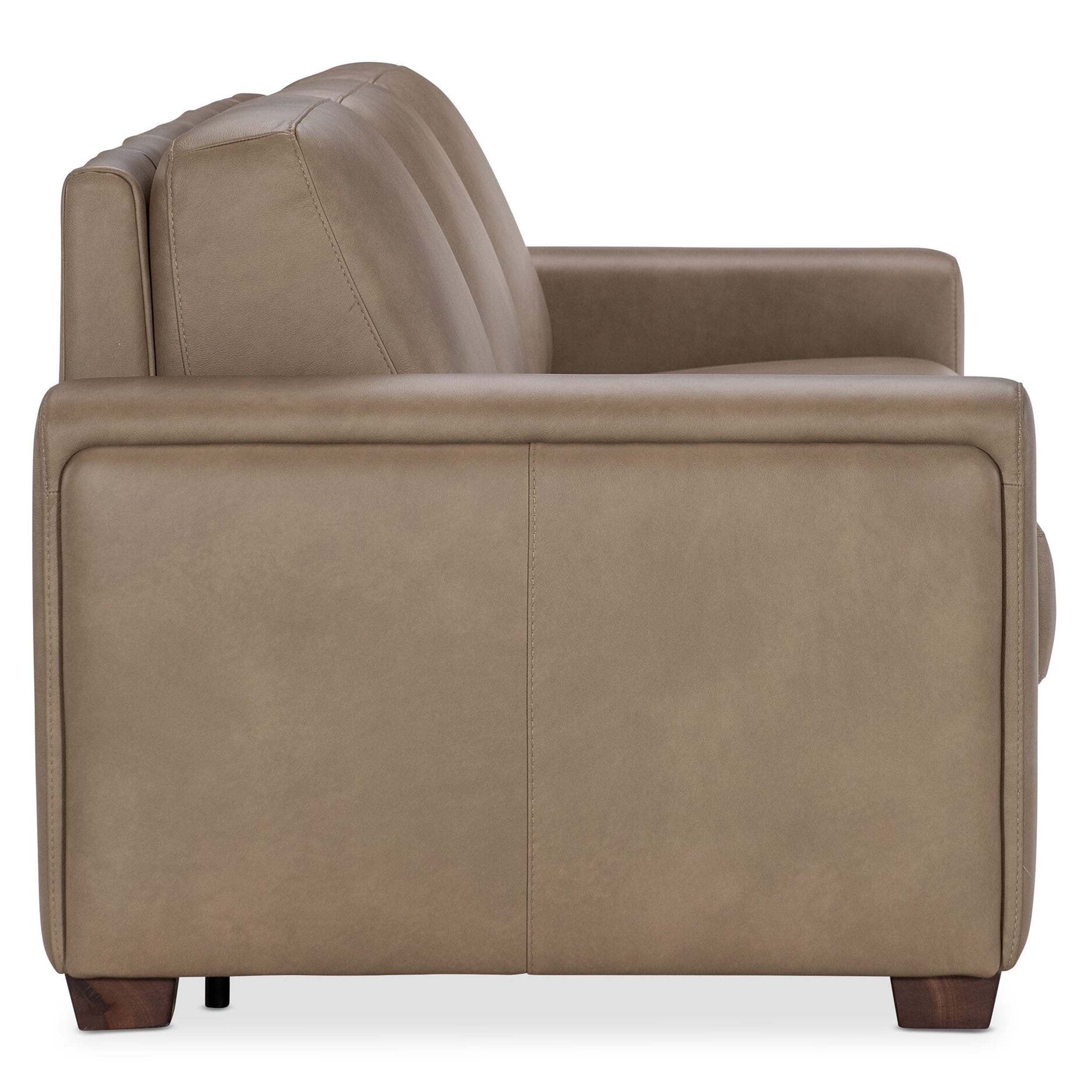 Griffin Queen Sleeper Leather Sofa, Dante Sandhills - Image 3