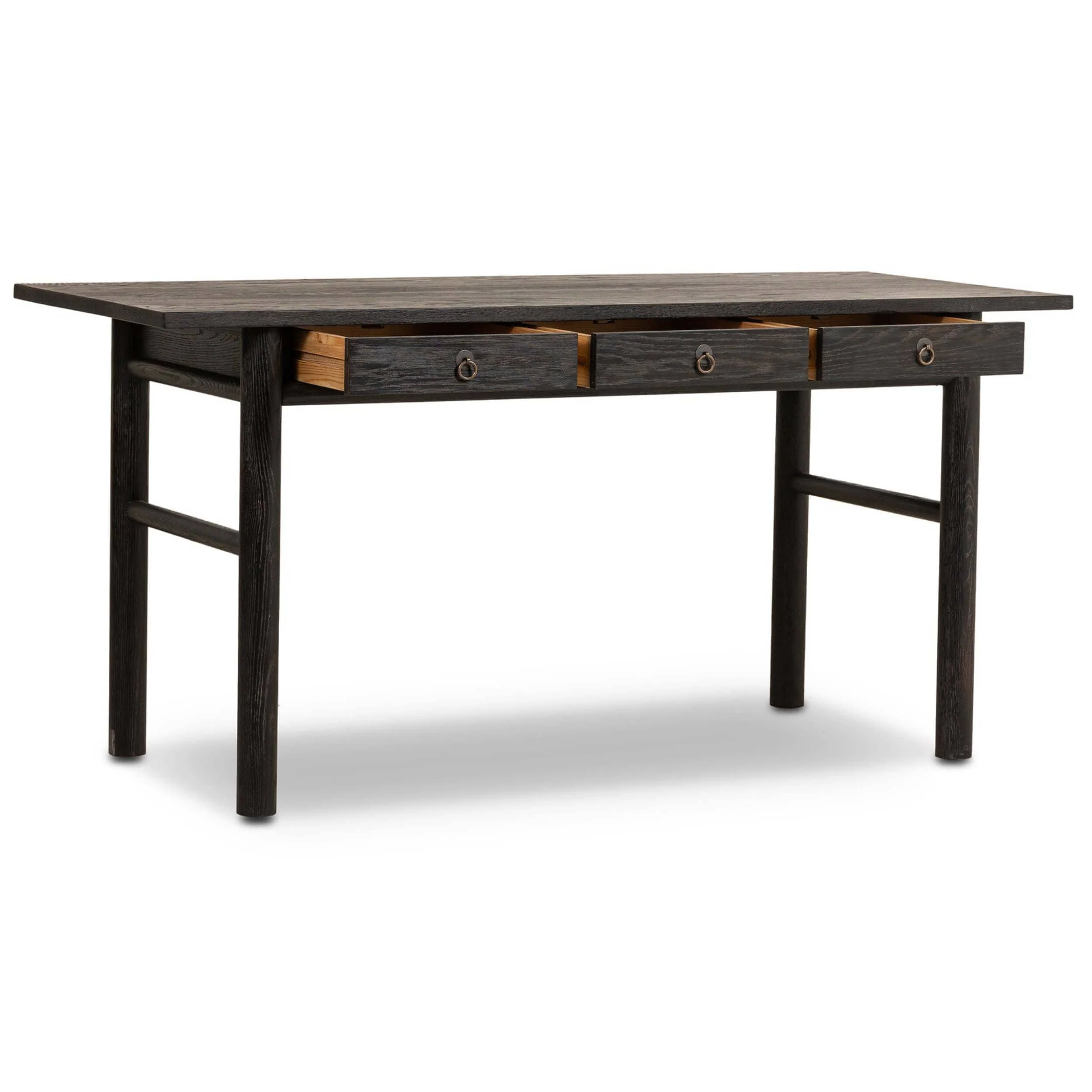 Griffith Desk, Distressed Black by Four Hands - Image 2