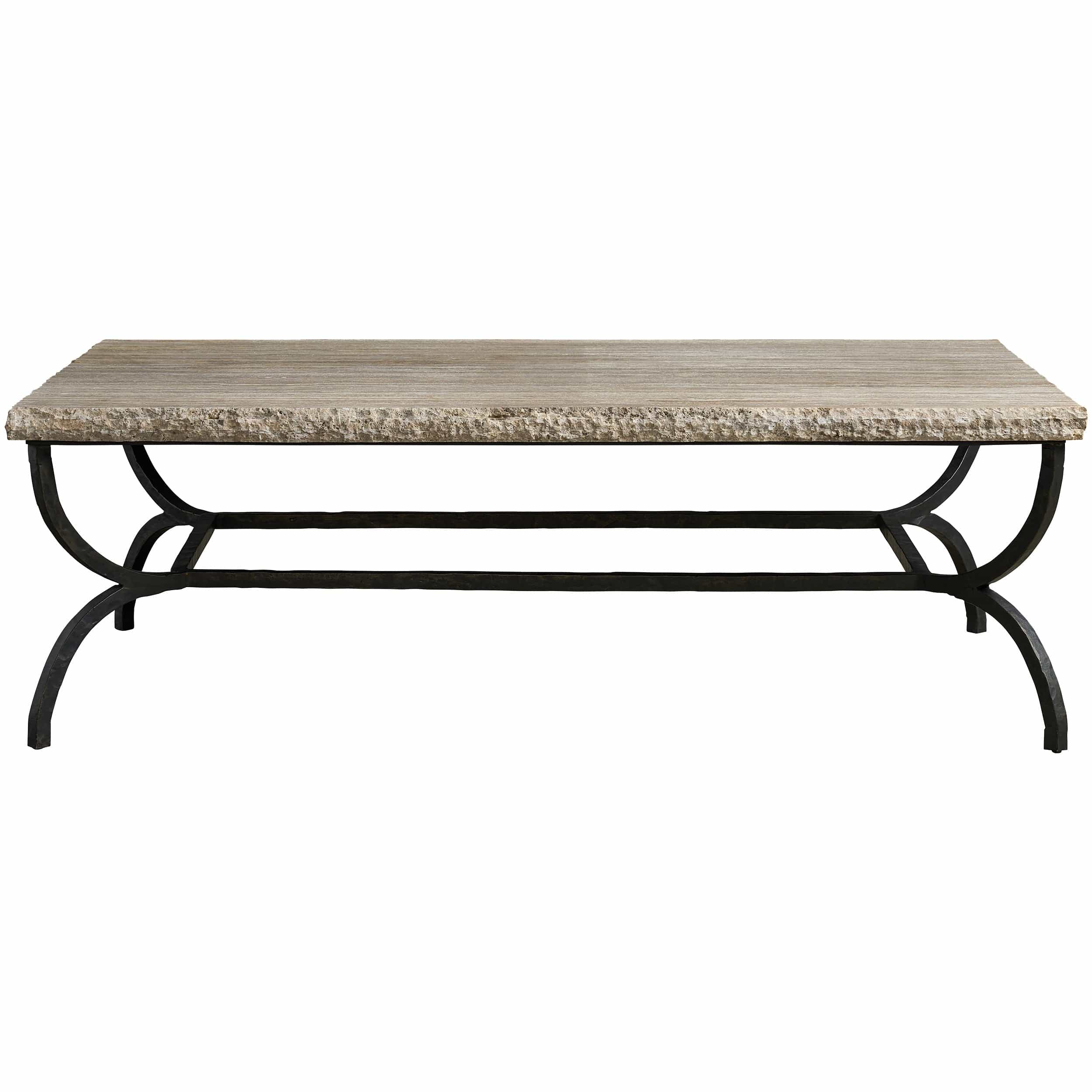 Griffith Park Cocktail Table, Gray Travertine - Image 2