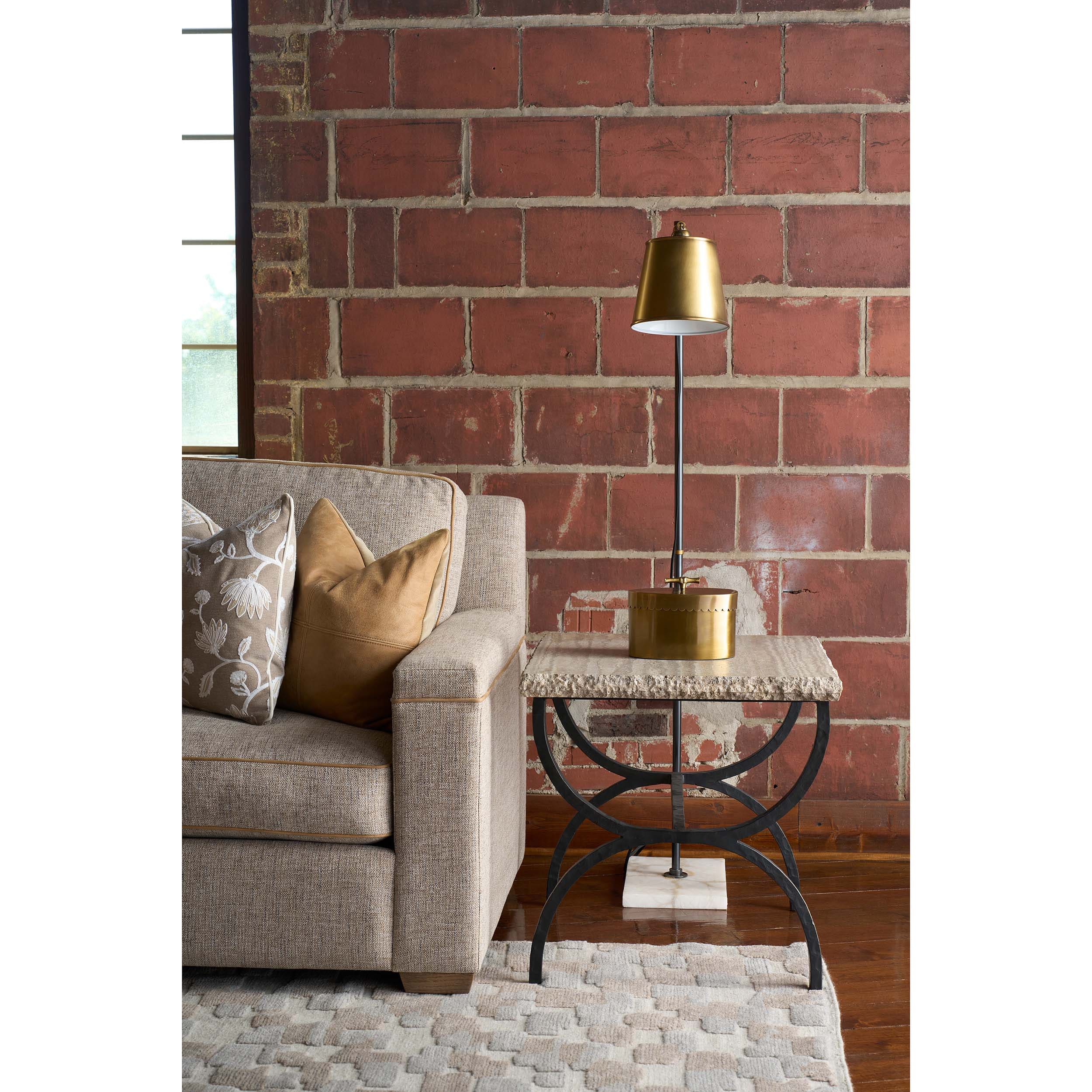 Griffith Park End Table, Gray Travertine - Image 4
