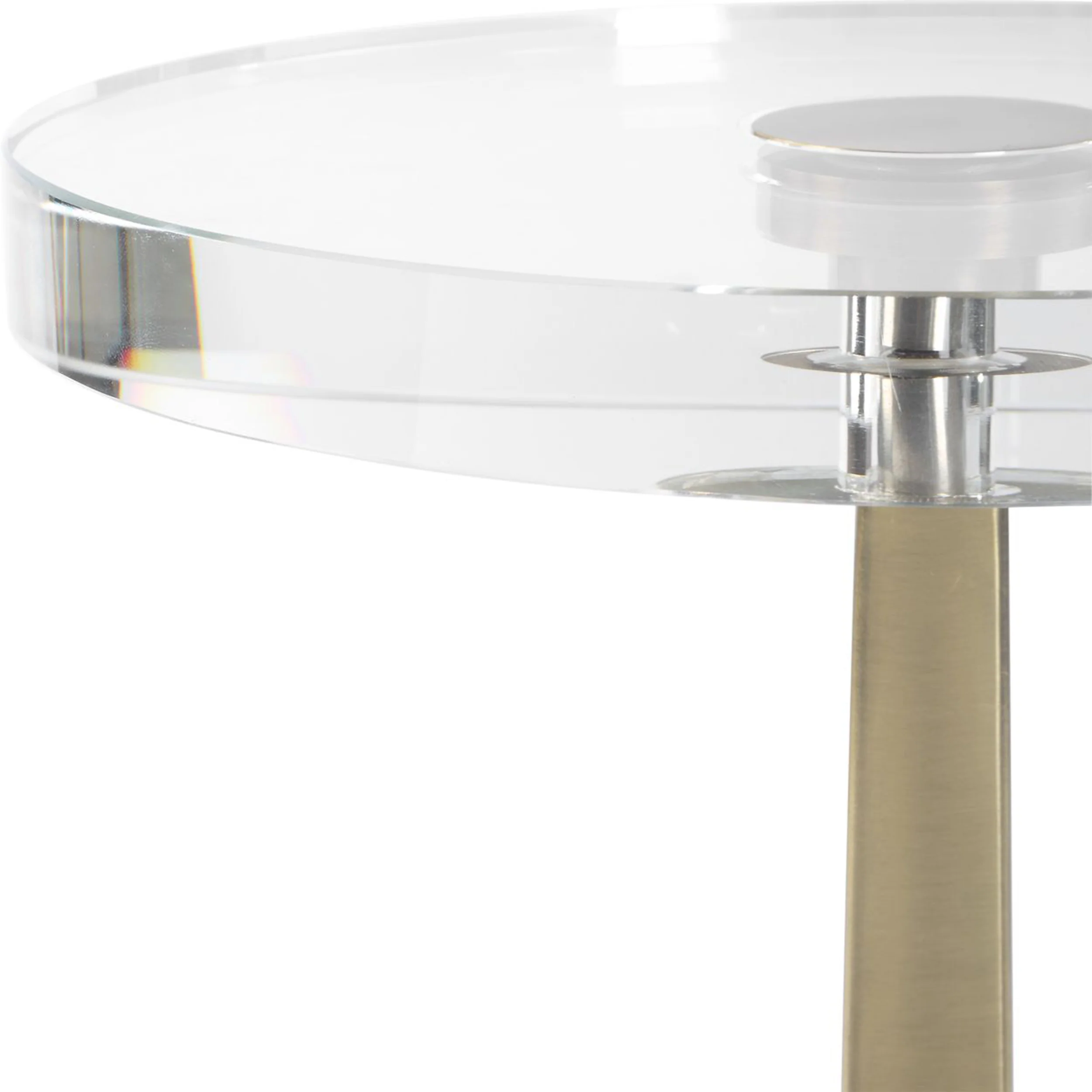 Groove Drink Table, Brushed Gold - Image 3