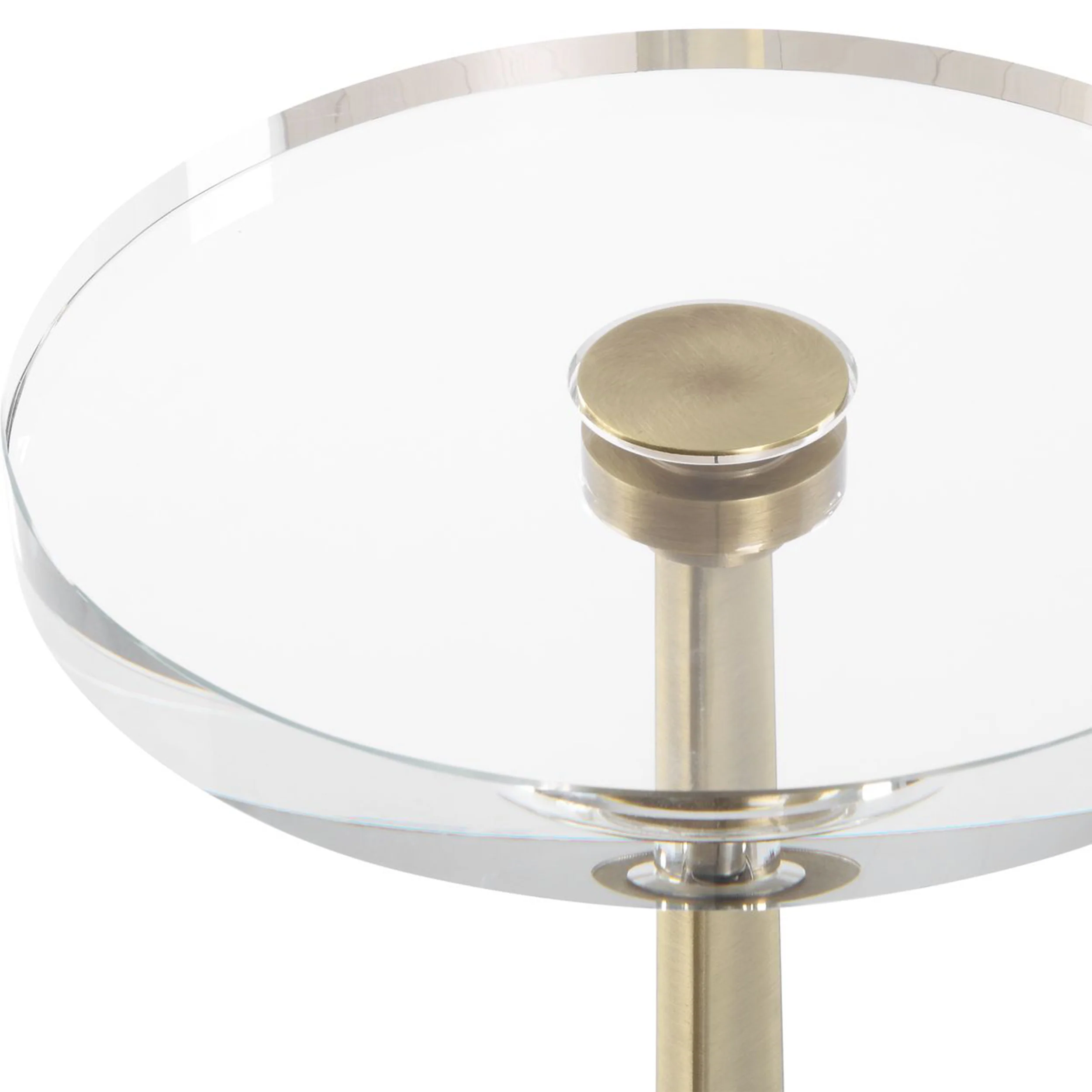 Groove Drink Table, Brushed Gold - Image 4