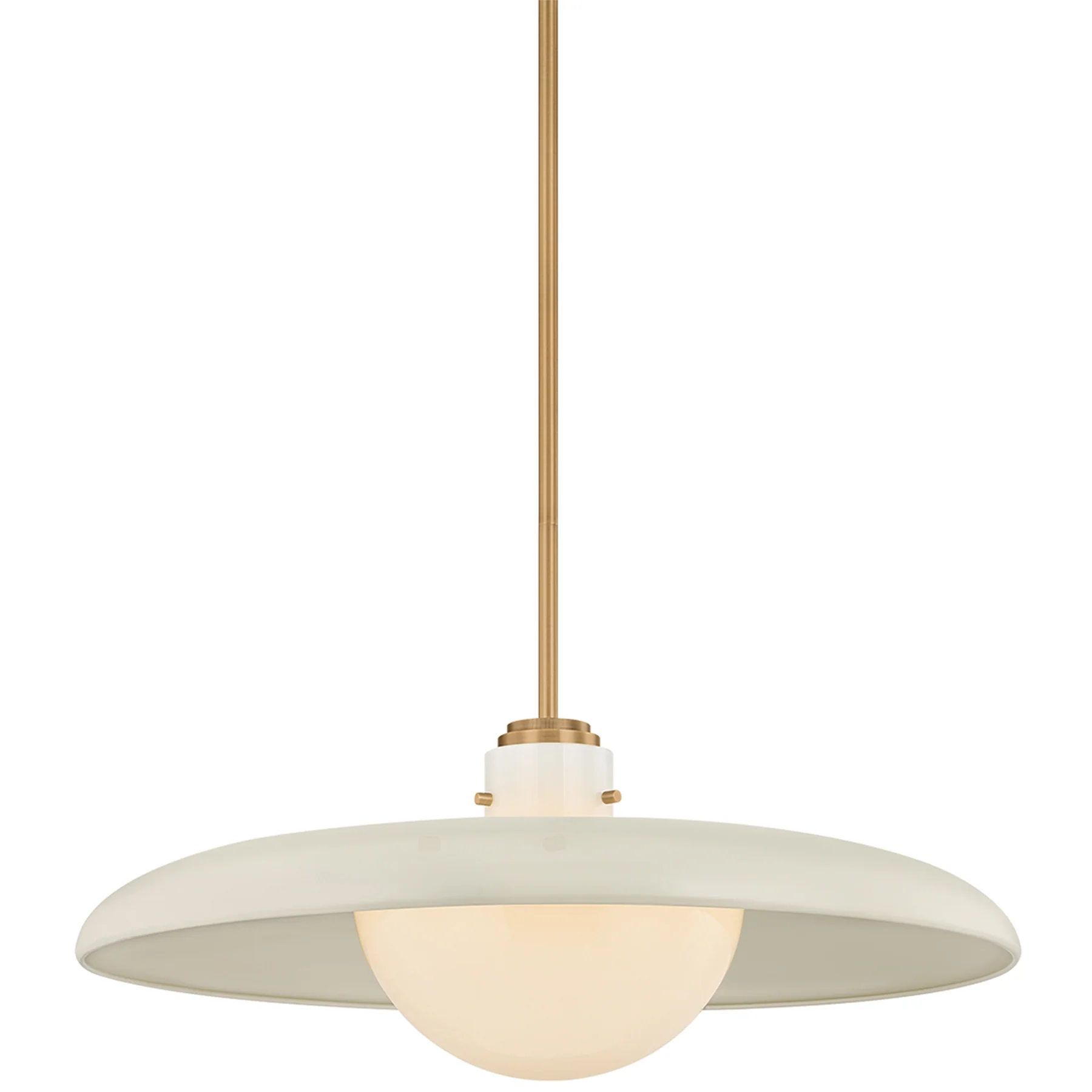 Gustavo Pendant, Patina Brass/Off-White - Image 2