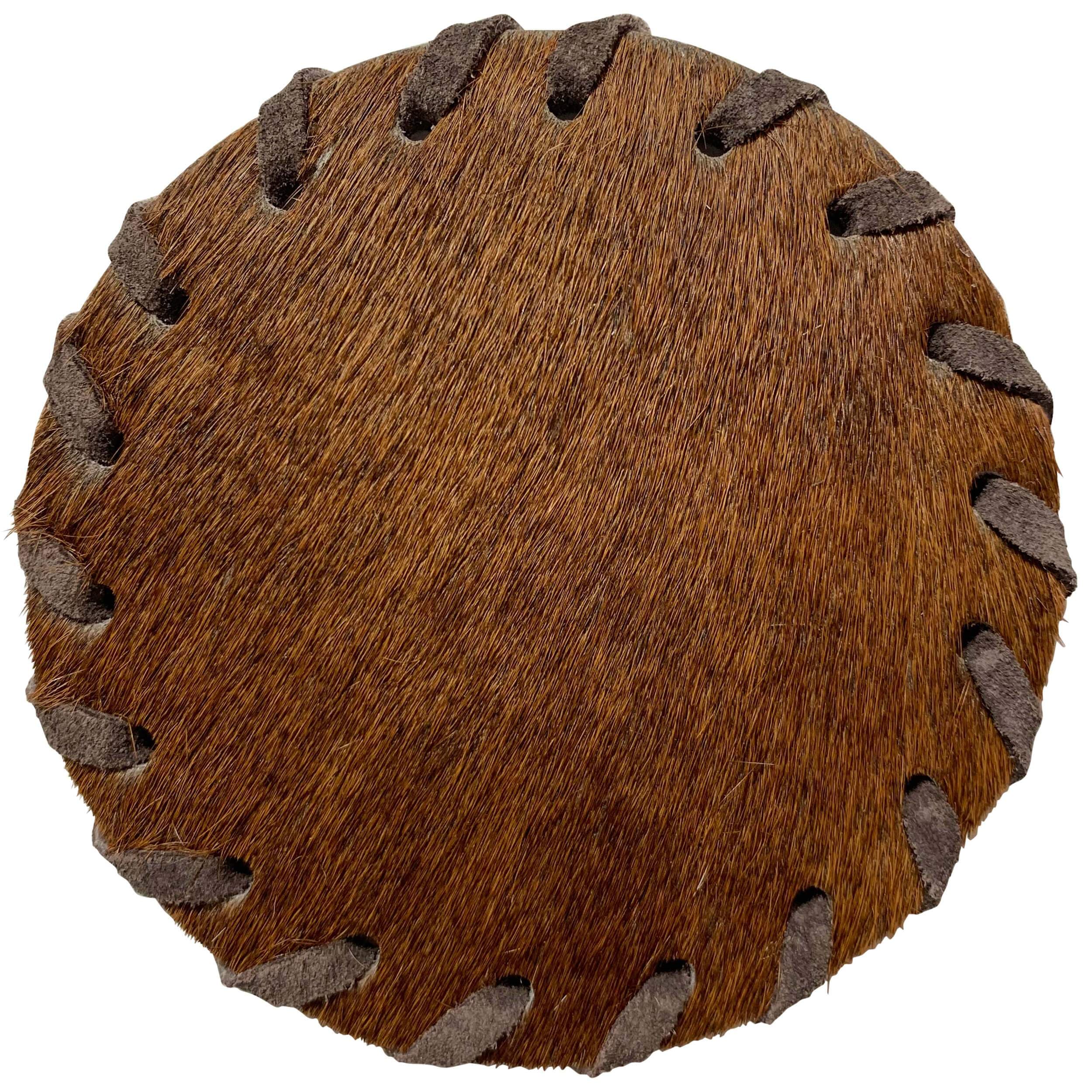 Hair-on-Hide Laced Coaster, Set of 4 - Image 3
