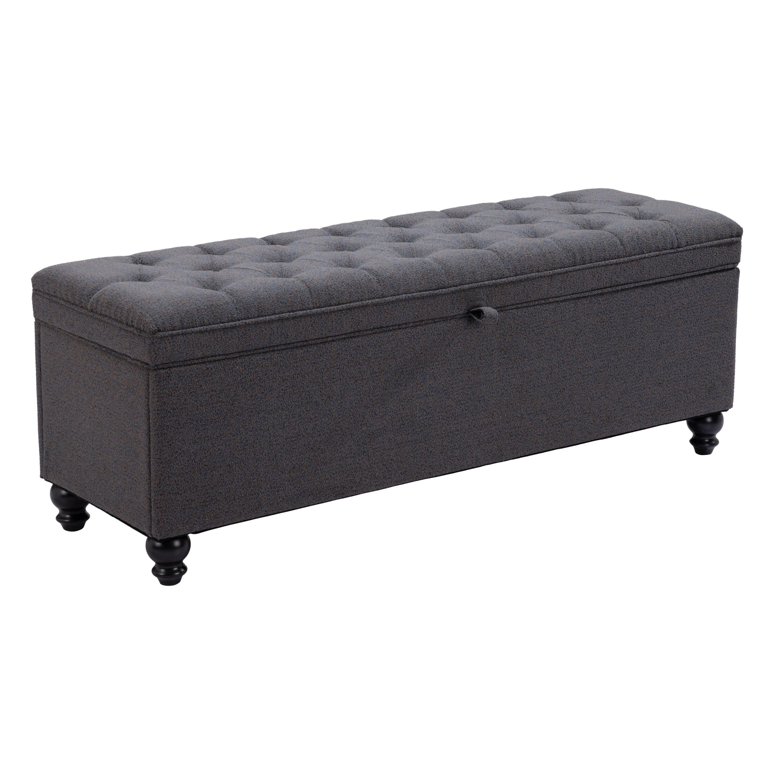 Halifax Storage Bench, Gravel Gray
