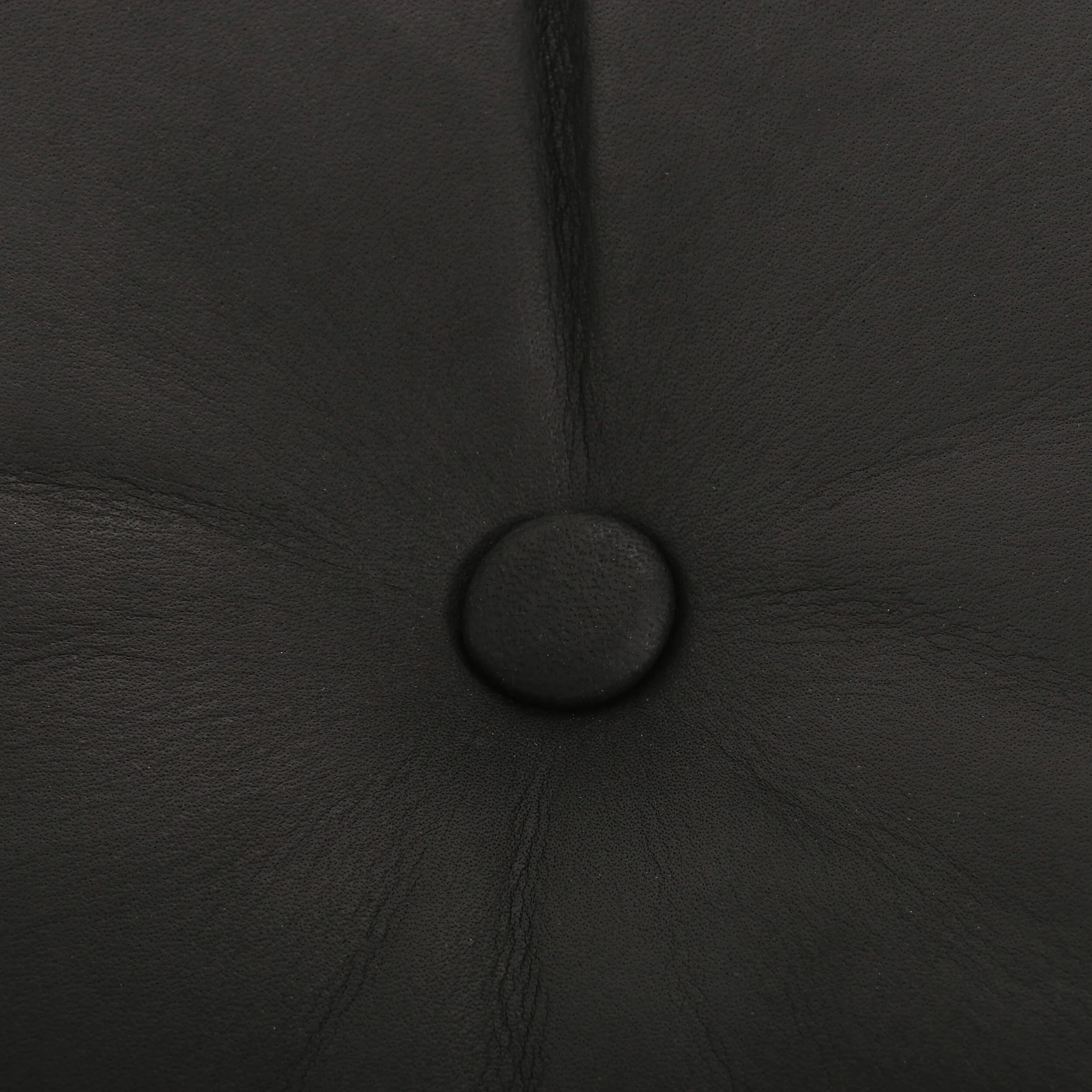 Halston Leather Ottoman, Heirloom Black by Four Hands - Image 4