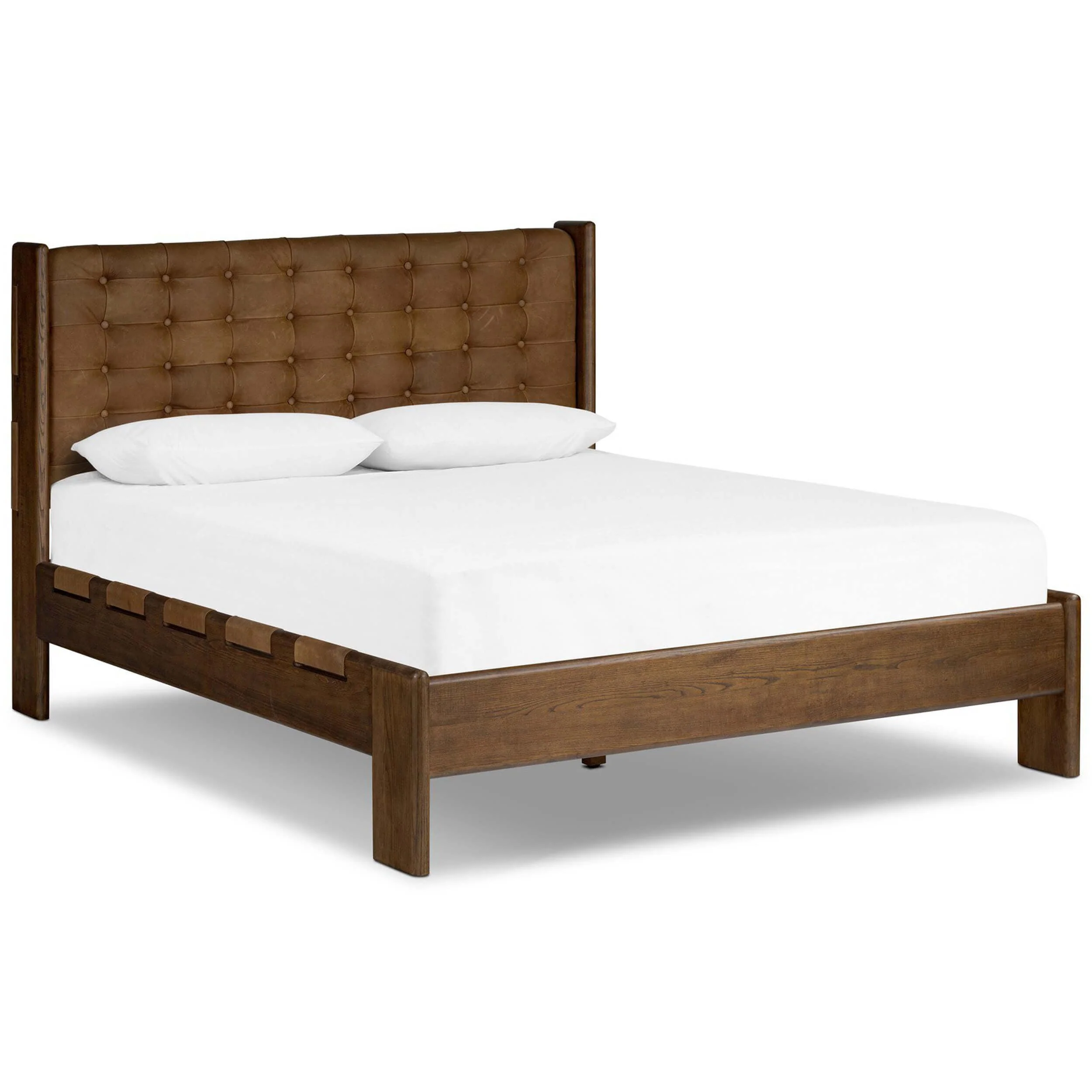 Halston Leather Bed, Heirloom Sienna by Four Hands