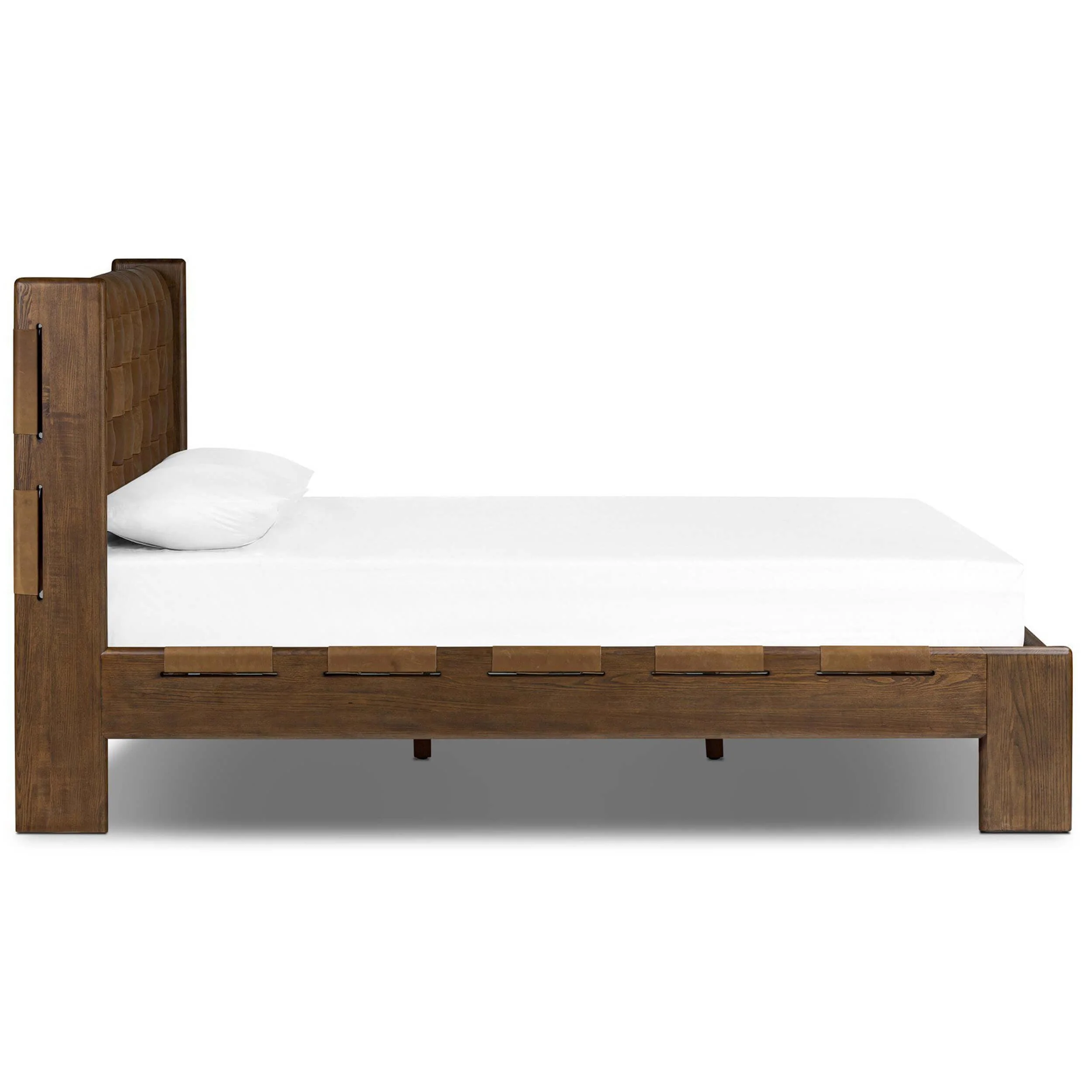 Halston Leather Bed, Heirloom Sienna by Four Hands - Image 3