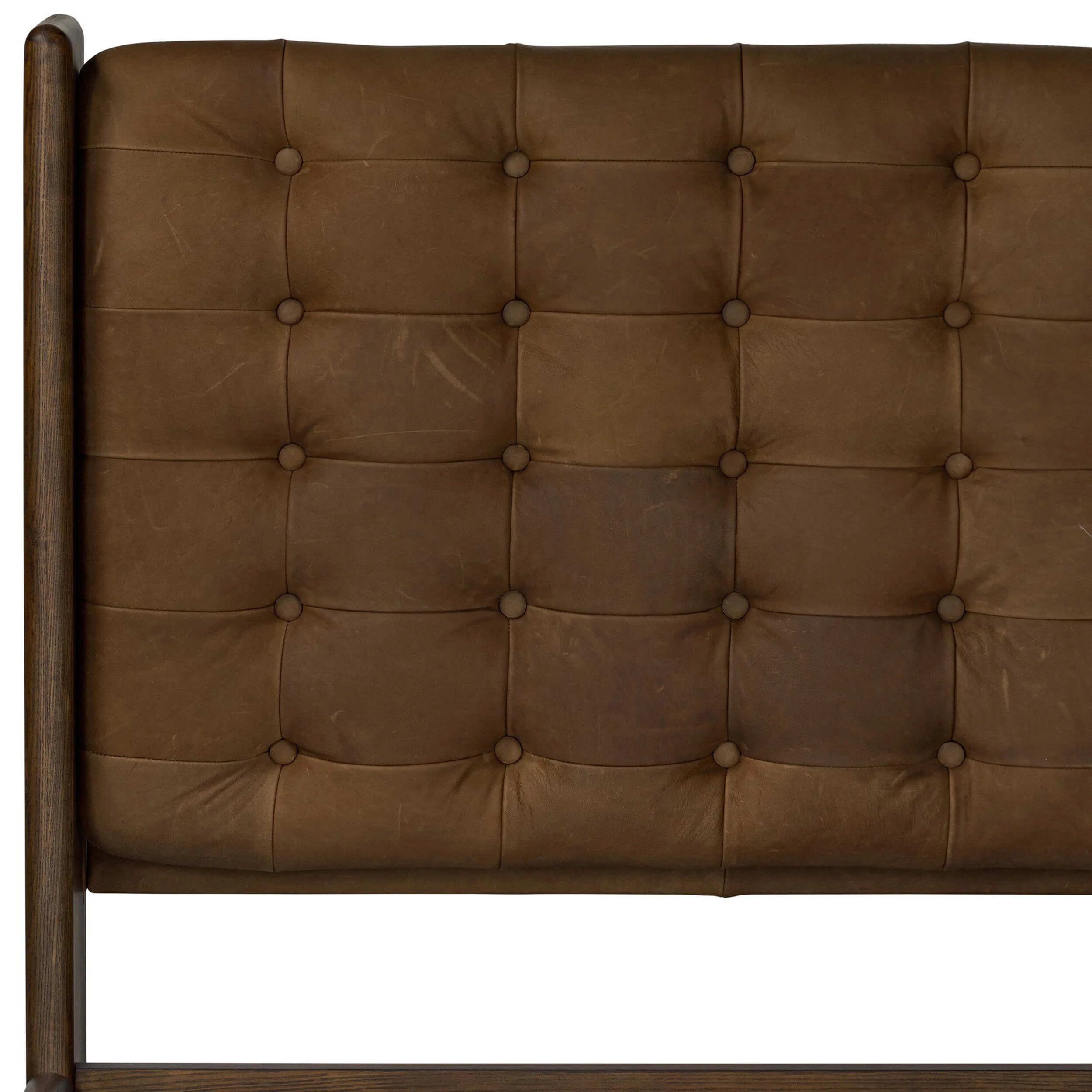 Halston Leather Bed, Heirloom Sienna by Four Hands - Image 5