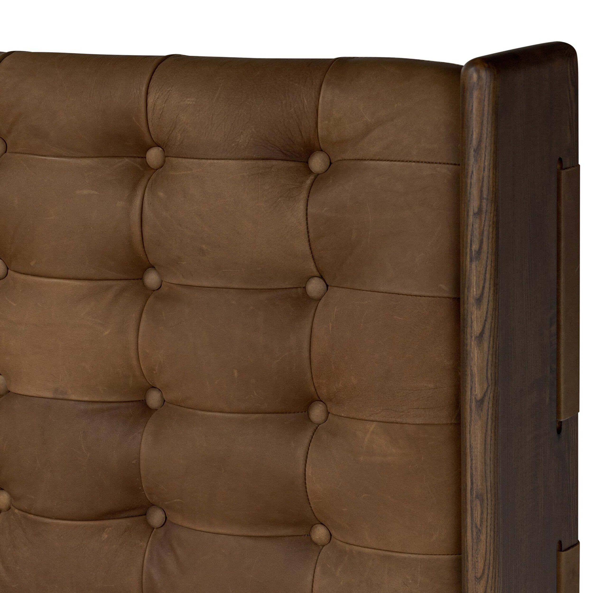 Halston Leather Bed, Heirloom Sienna by Four Hands - Image 6