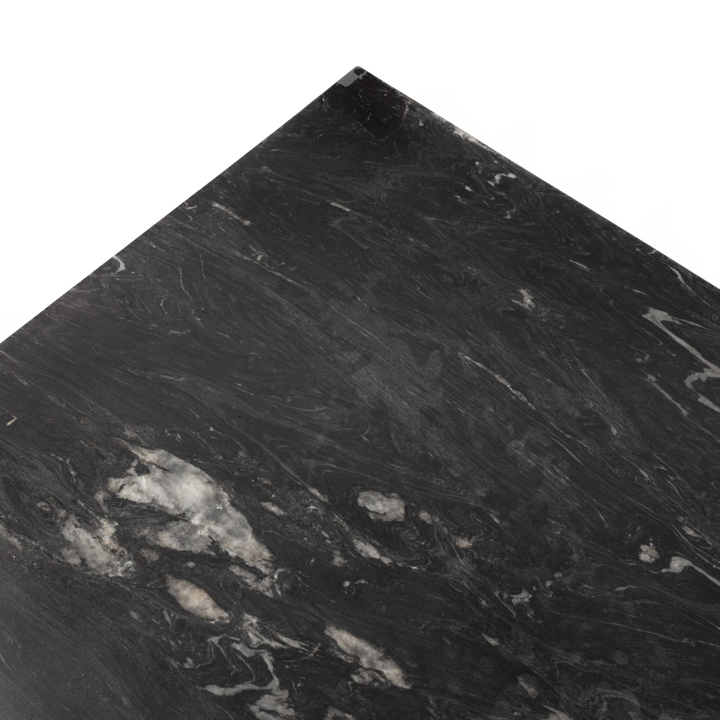 Hammered Iron Coffee Table, Charcoal Marble/Hammered Black by Four Hands - Image 6