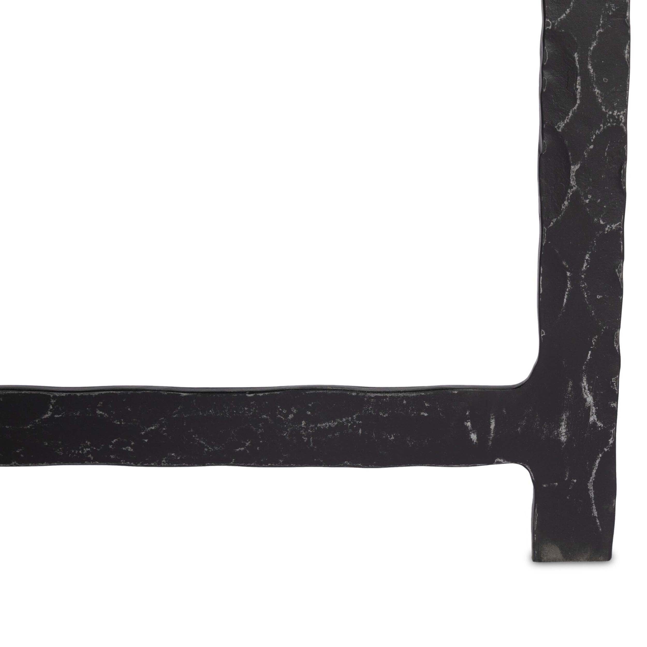 Hammered Iron Coffee Table, Charcoal Marble/Hammered Black by Four Hands - Image 8