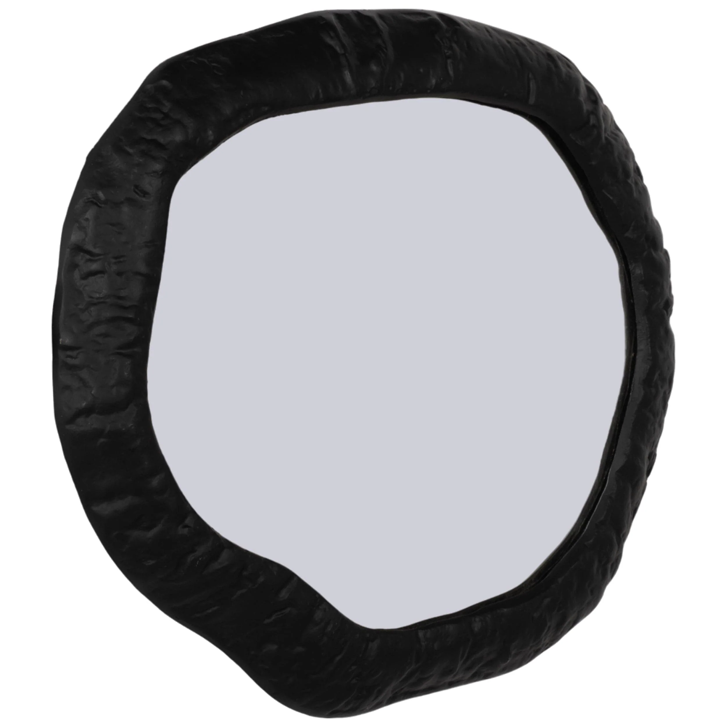 Hammered Outline Mirror, Matte Black - Image 2