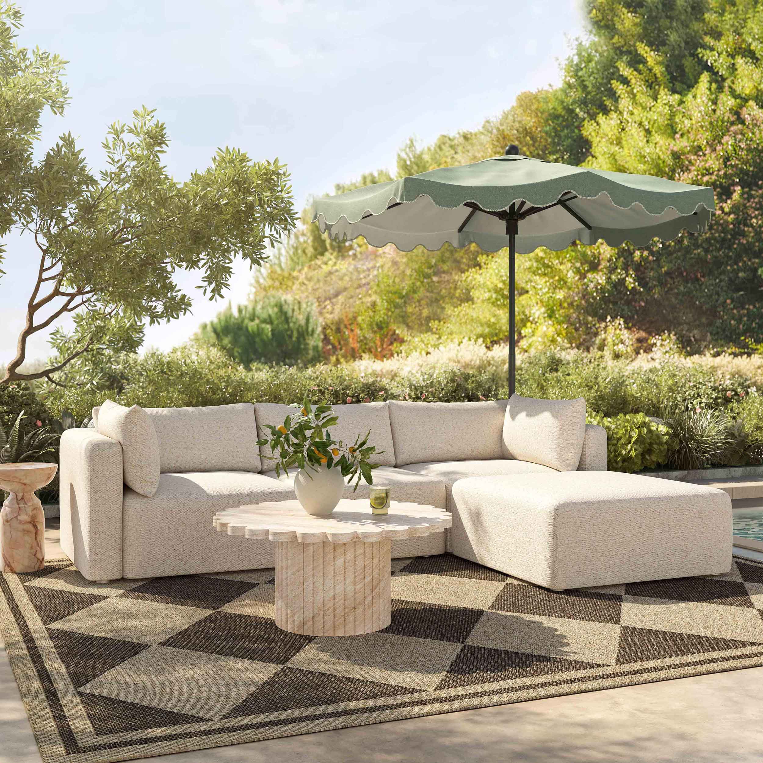 Hangover Outdoor Loveseat, Cream - Image 5