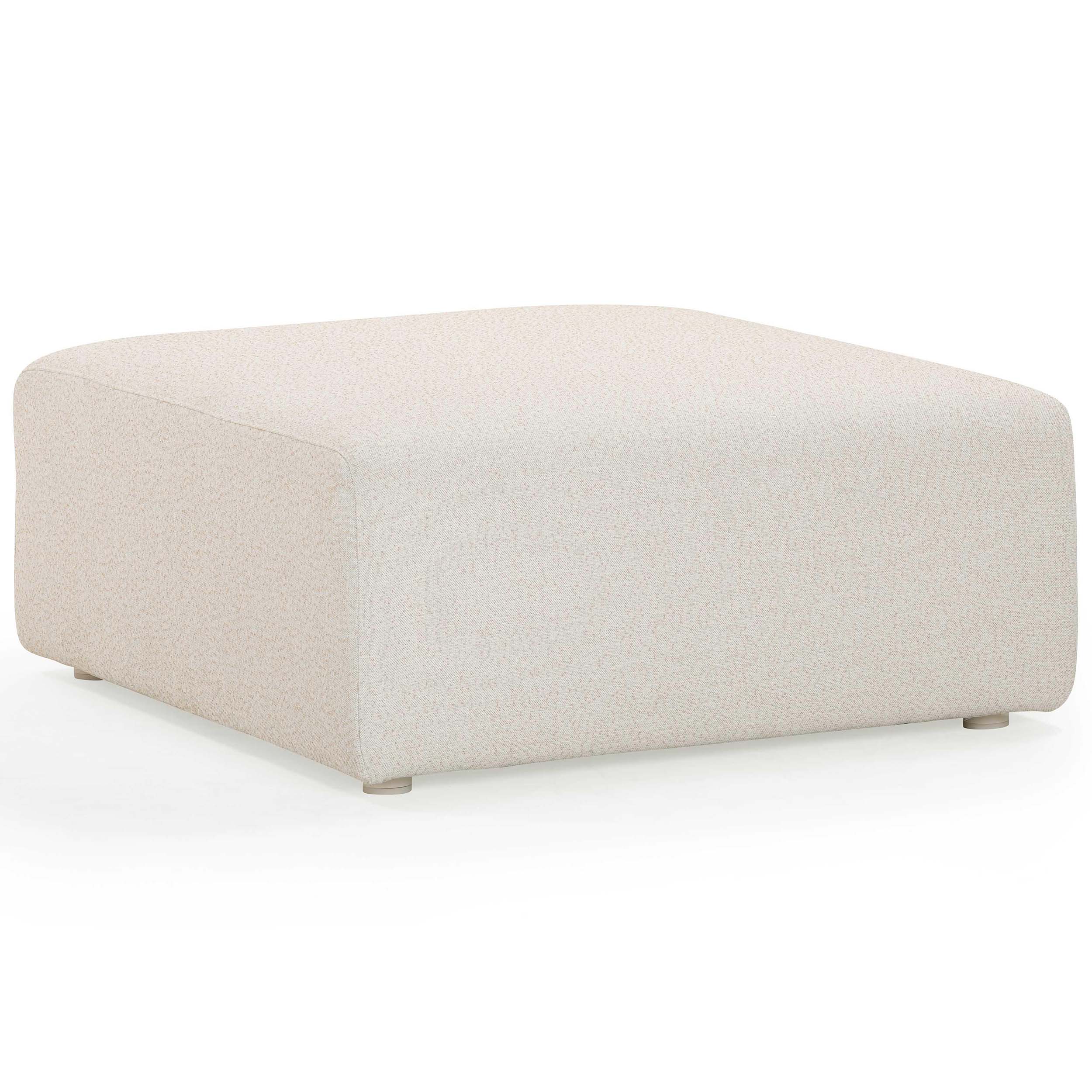Hangover Outdoor Ottoman, Cream